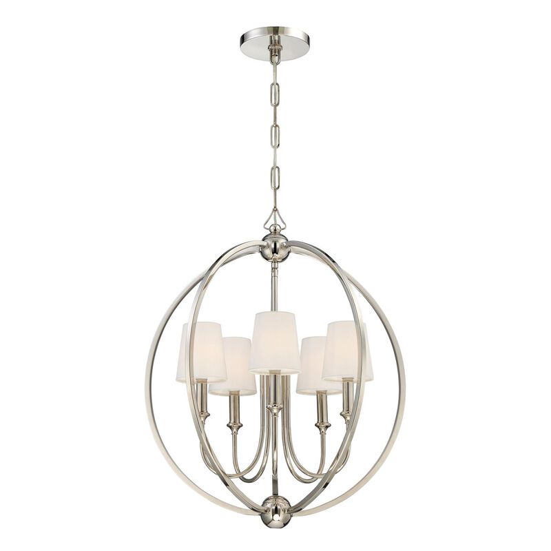 Libby Langdon Sylvan 22 Inch 5 Light Chandelier by Crystorama