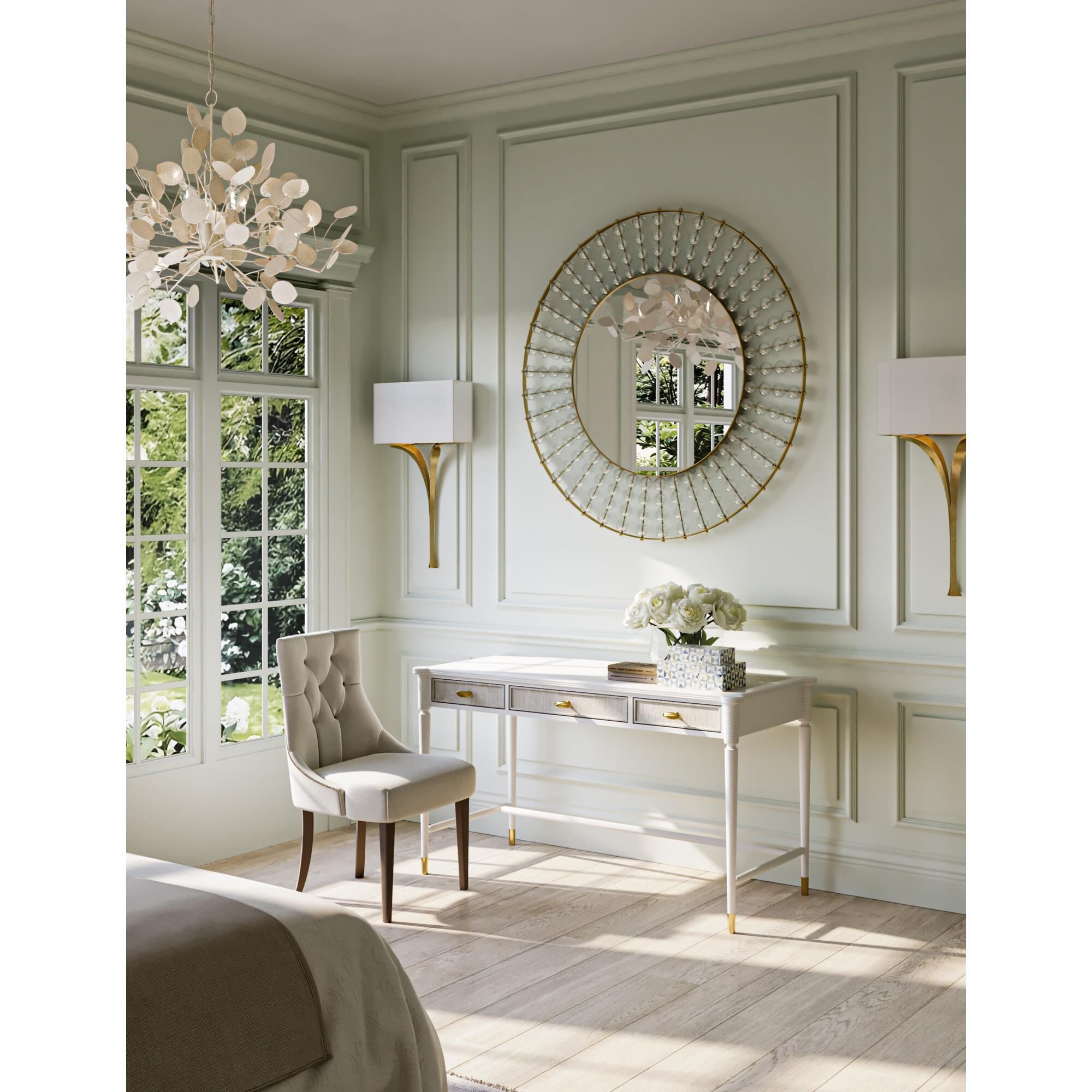 Lunaria 35 Inch Chandelier by Currey and Company