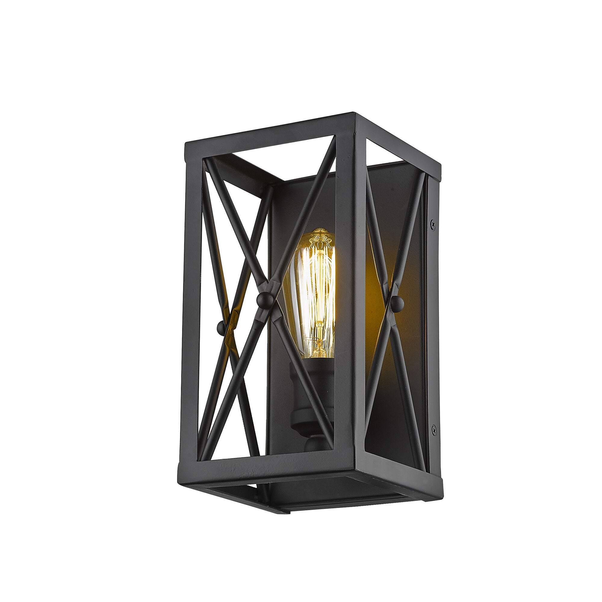 Shown in Matte Black finish and -- glass and -- shade