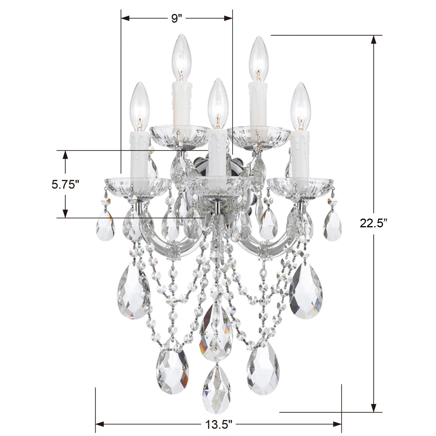 Maria Theresa 22 Inch Wall Sconce by Crystorama