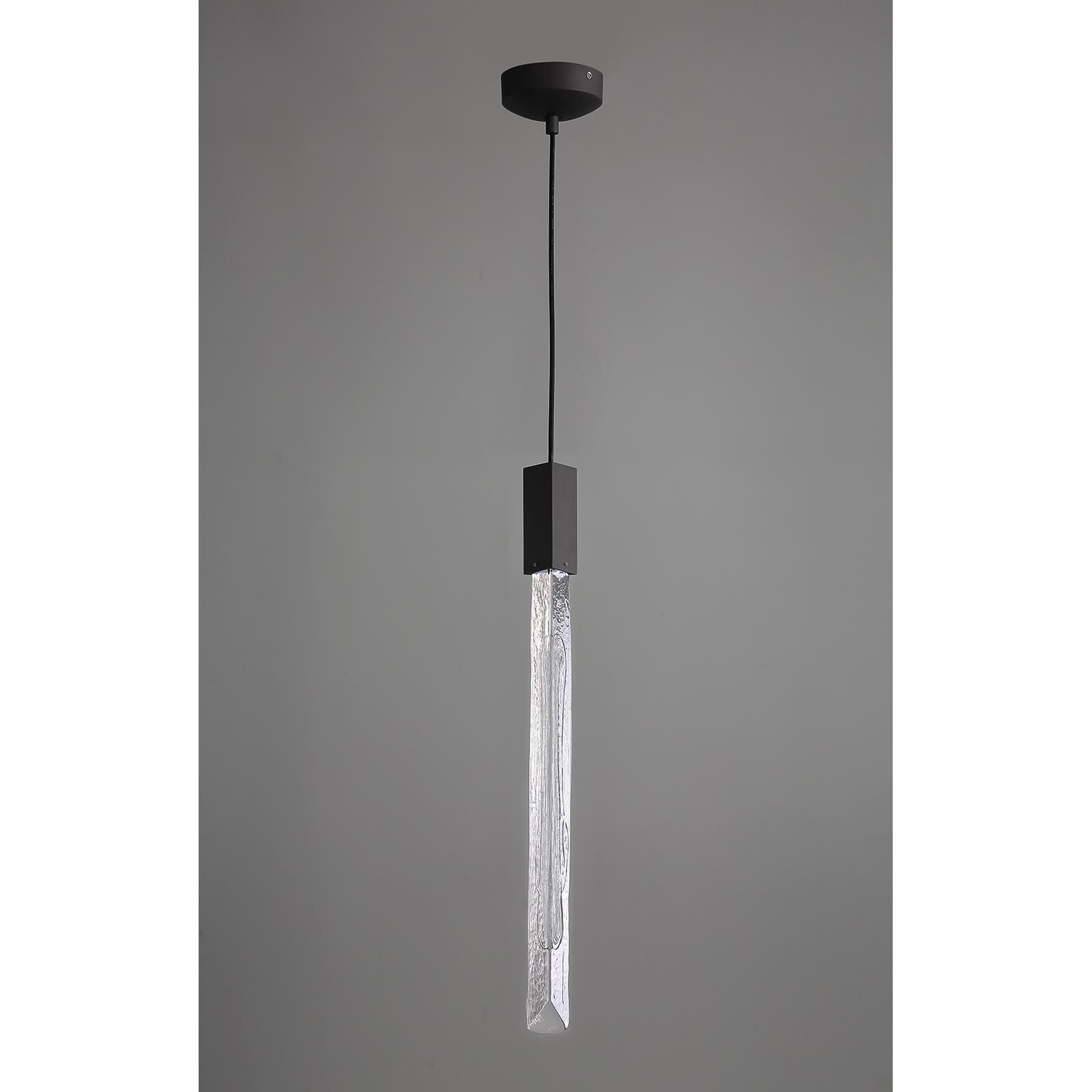 Shown in Black With Clear And White Marbleized Blown Glass finish