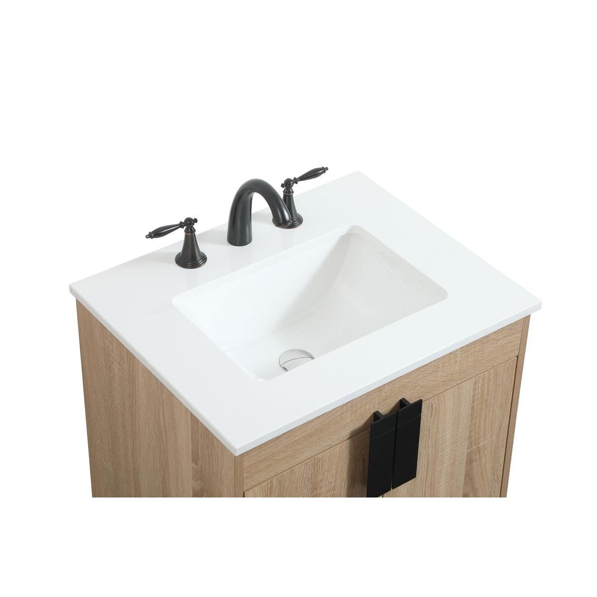 Shown in Mango Wood finish and Without Backsplash accent