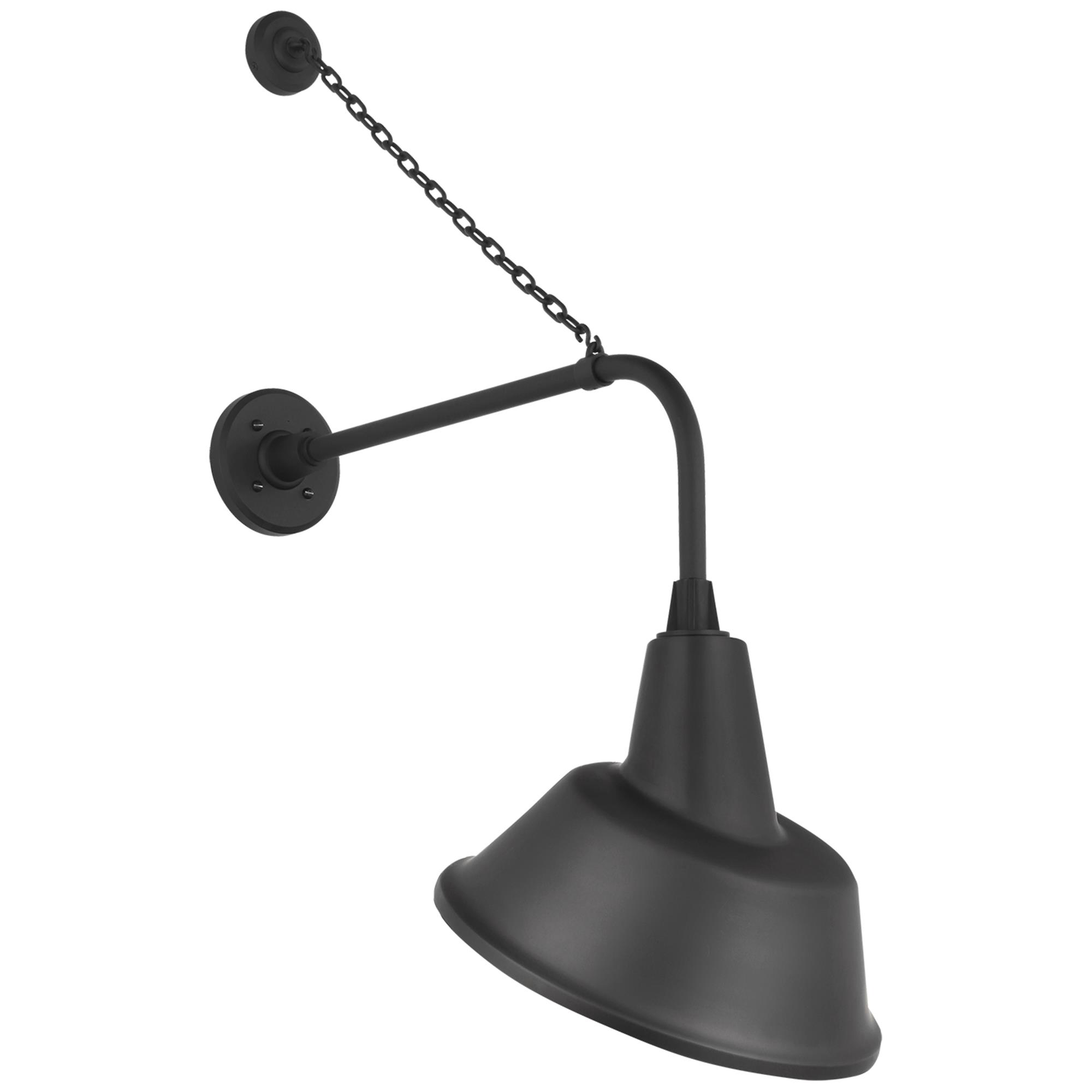 Shown in Matte Black finish and Black shade