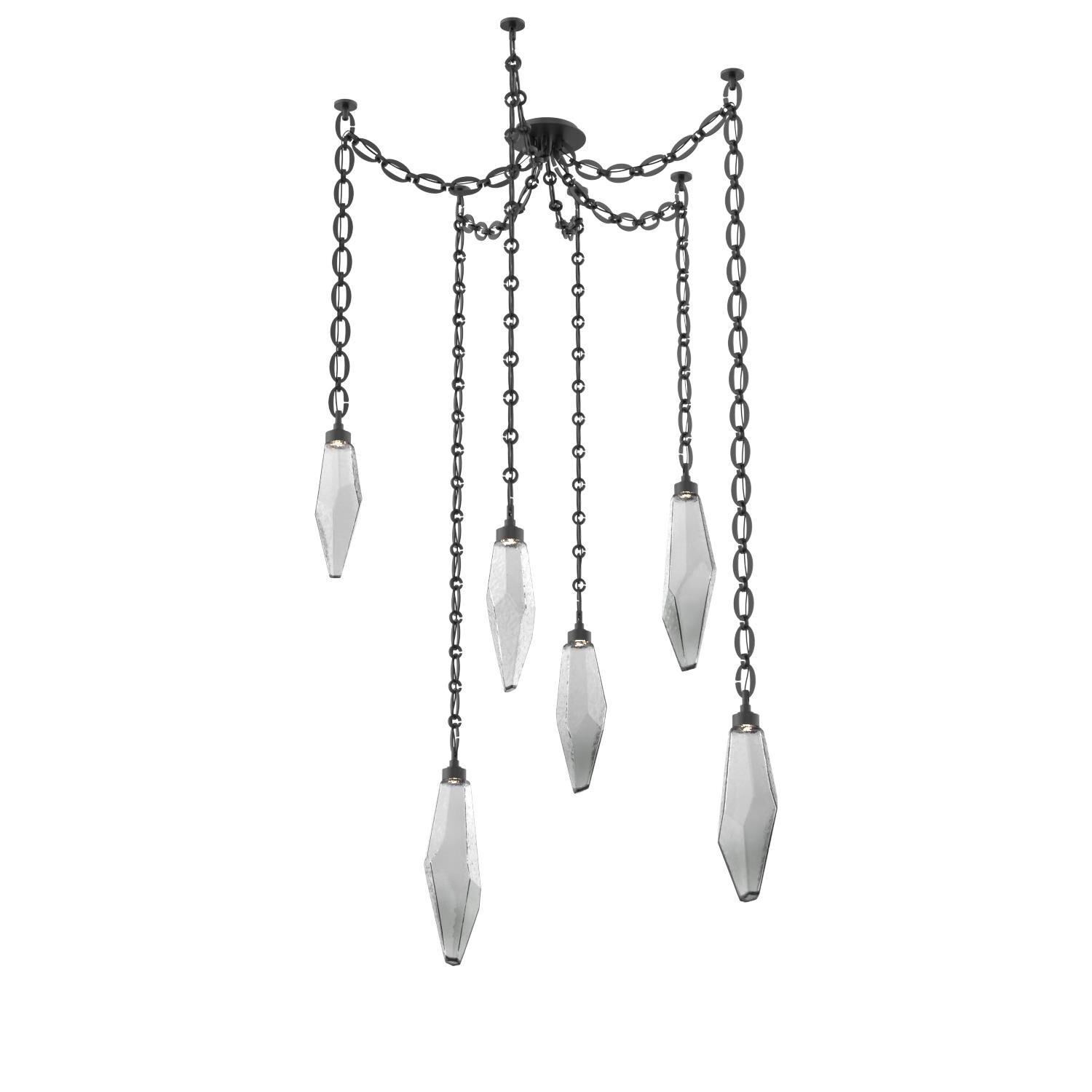 Levi Wilson Rock Crystal 14 Inch Multi Pendant Light by Hammerton Studio