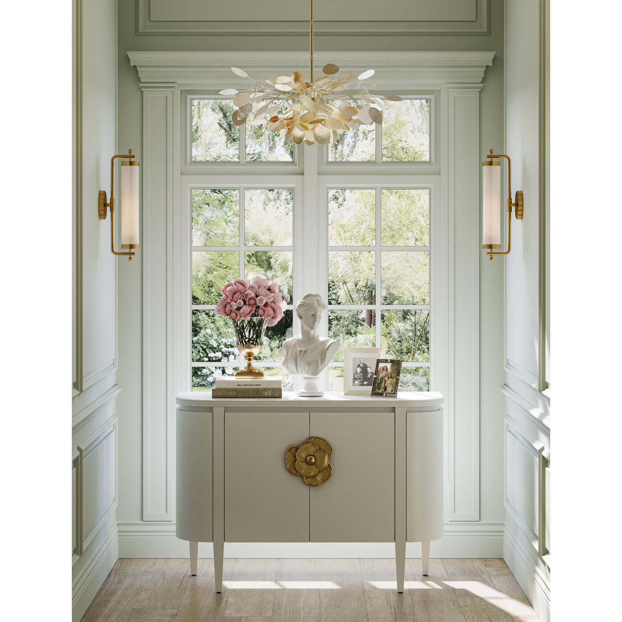 Lunaria 31 Inch Chandelier by Currey and Company