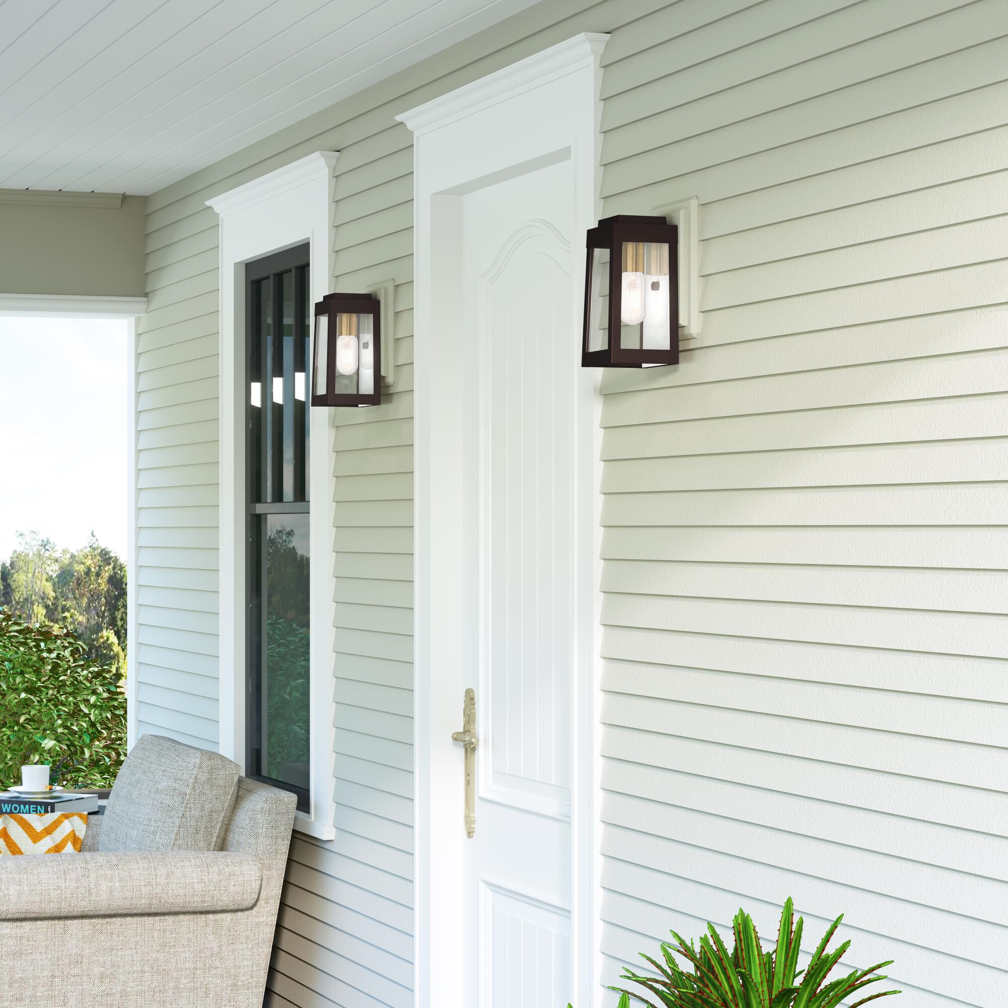 Oslo 9 Inch Tall 1 Light Outdoor Wall Light by Livex Lighting