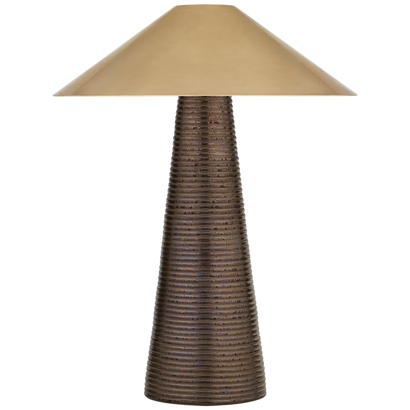 Shown in Crystal Bronze Ceramic finish and Antique - Burnished Brass shade