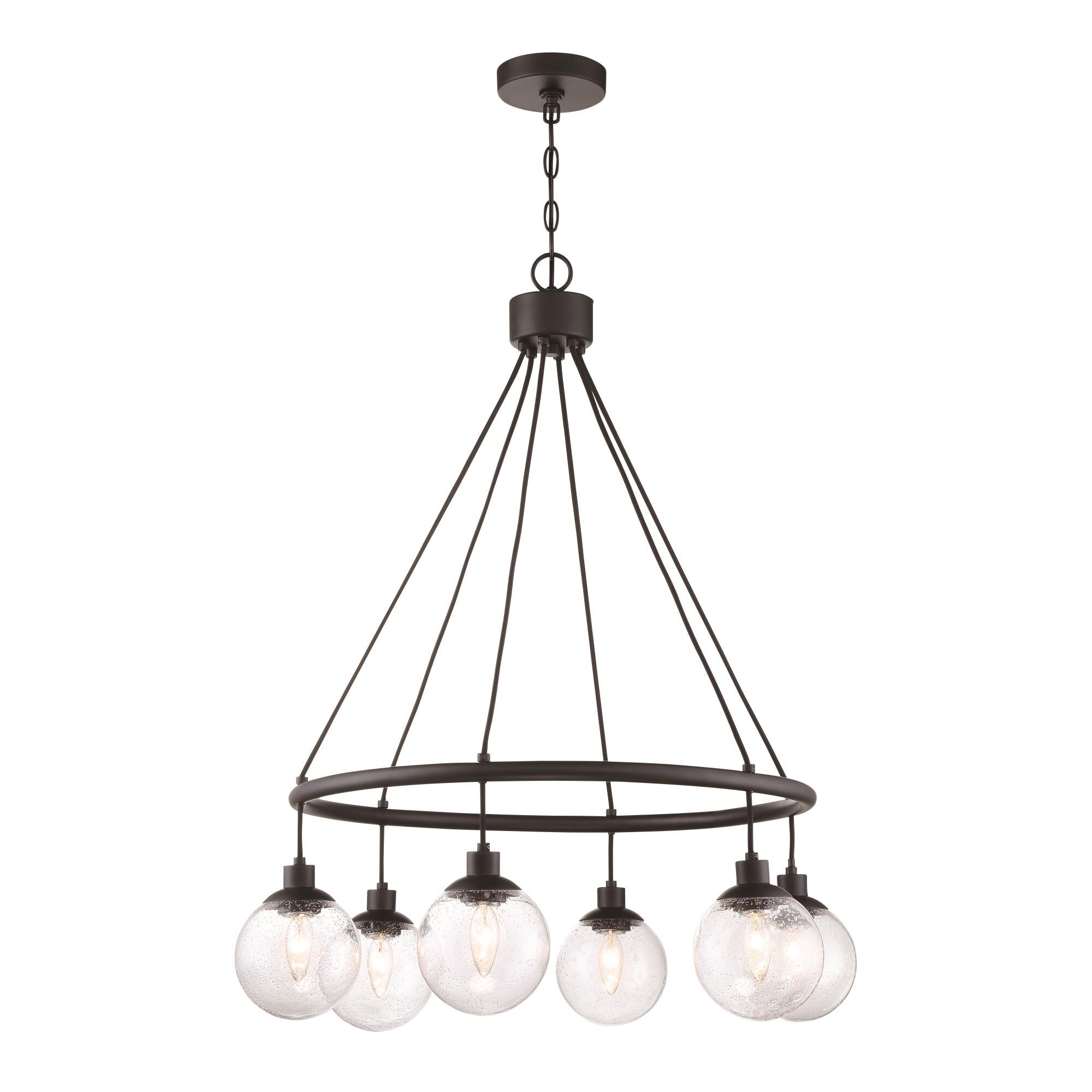 Que 28 Inch 6 Light Chandelier by Craftmade