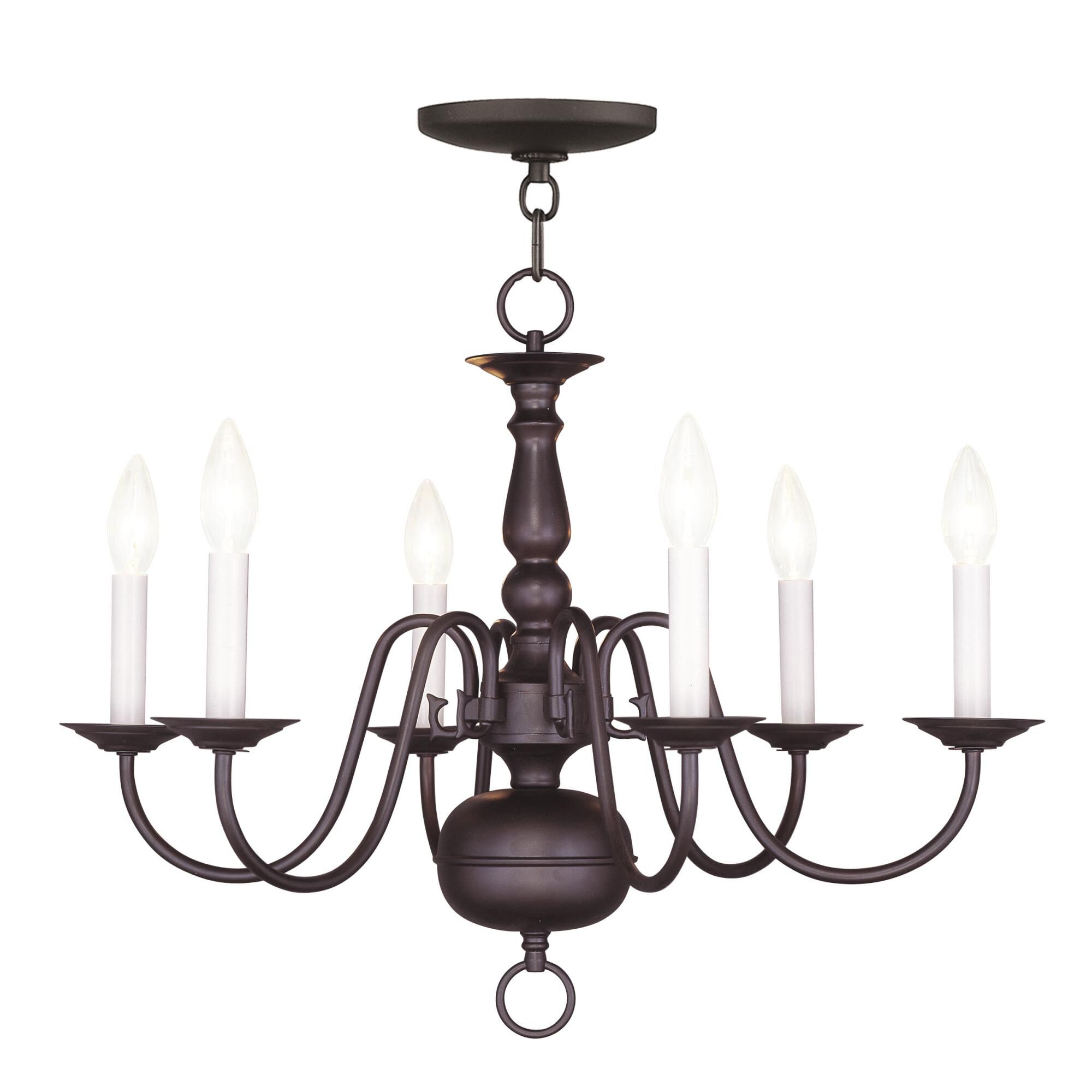 Williamsburgh 24 Inch 6 Light Chandelier by Livex Lighting