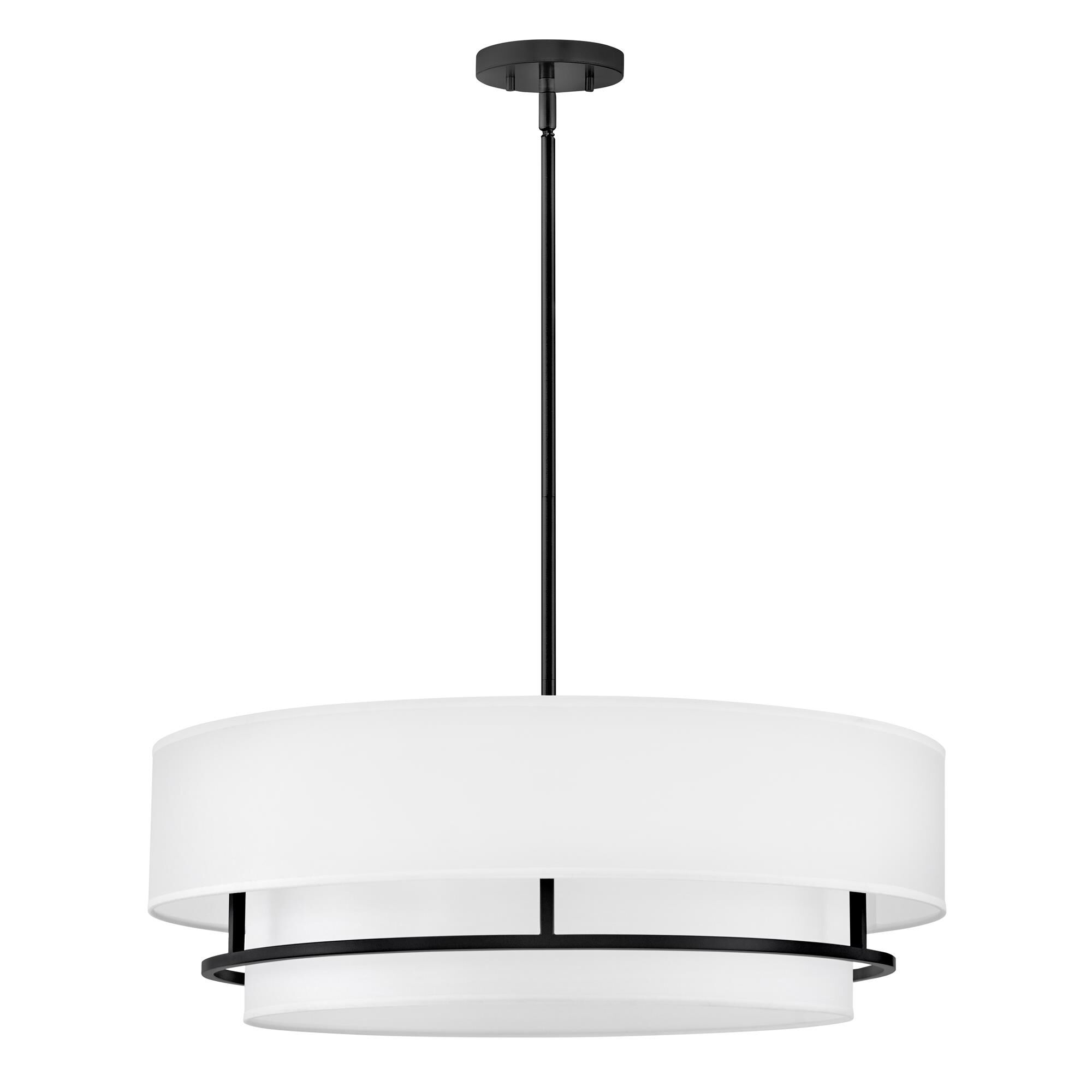 Shown in Black finish and Faux Parchment shade