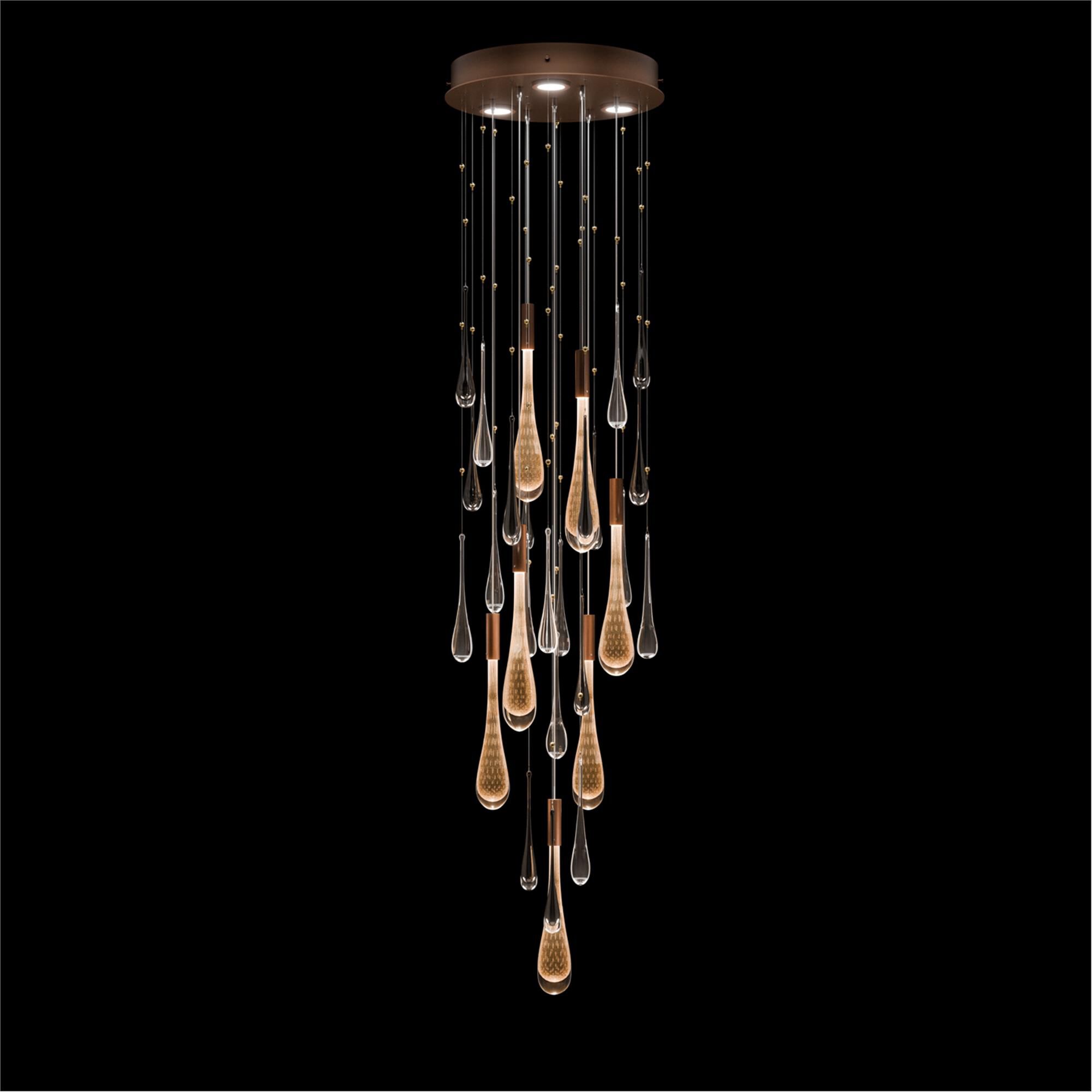 Rain 18 Inch Multi Light Pendant by Fine Art Handcrafted Lighting