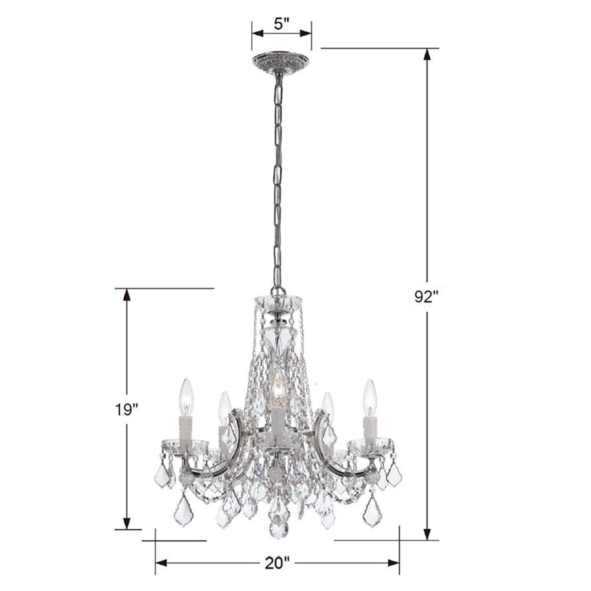 Shown in Polished Chrome finish and Hand Cut Crystal crystal
