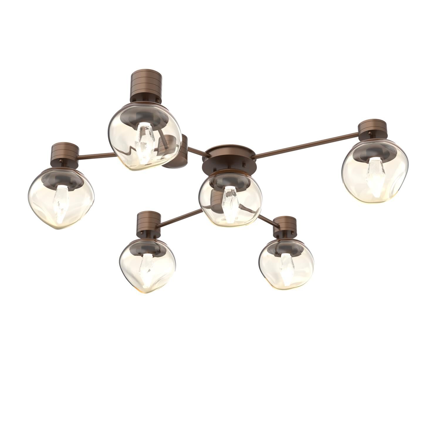 Levi Wilson Luna 37 Inch Semi Flush Mount by Hammerton Studio