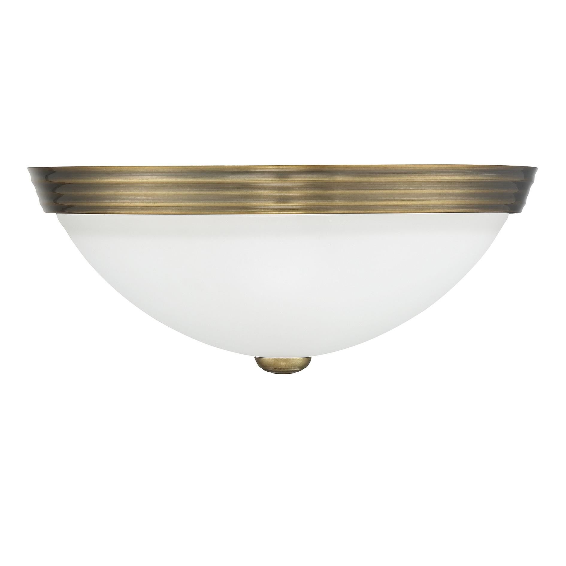 Shown in Warm Brass finish and White Etched glass