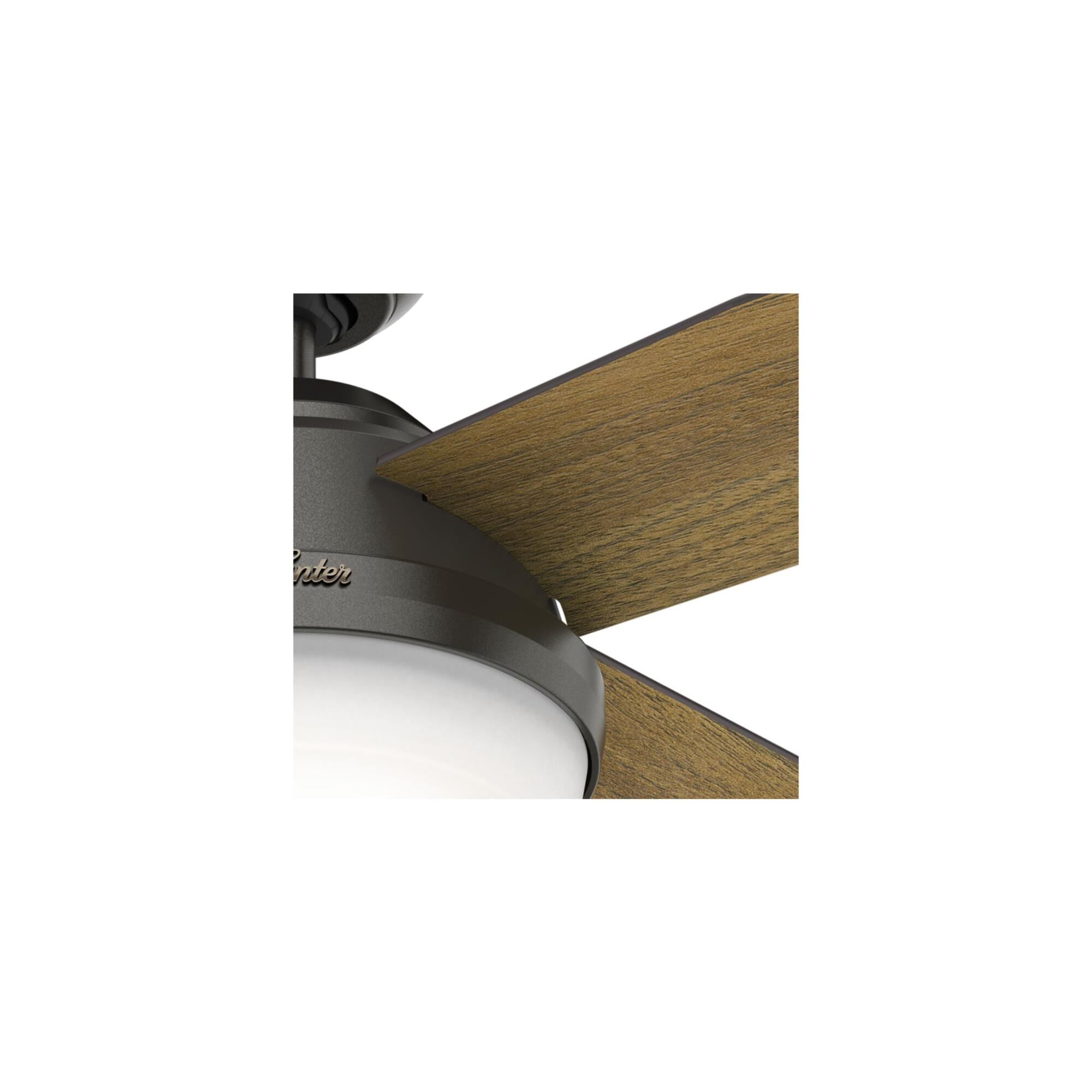 Dempsey 52 Inch Ceiling Fan with Light Kit by Hunter Fan