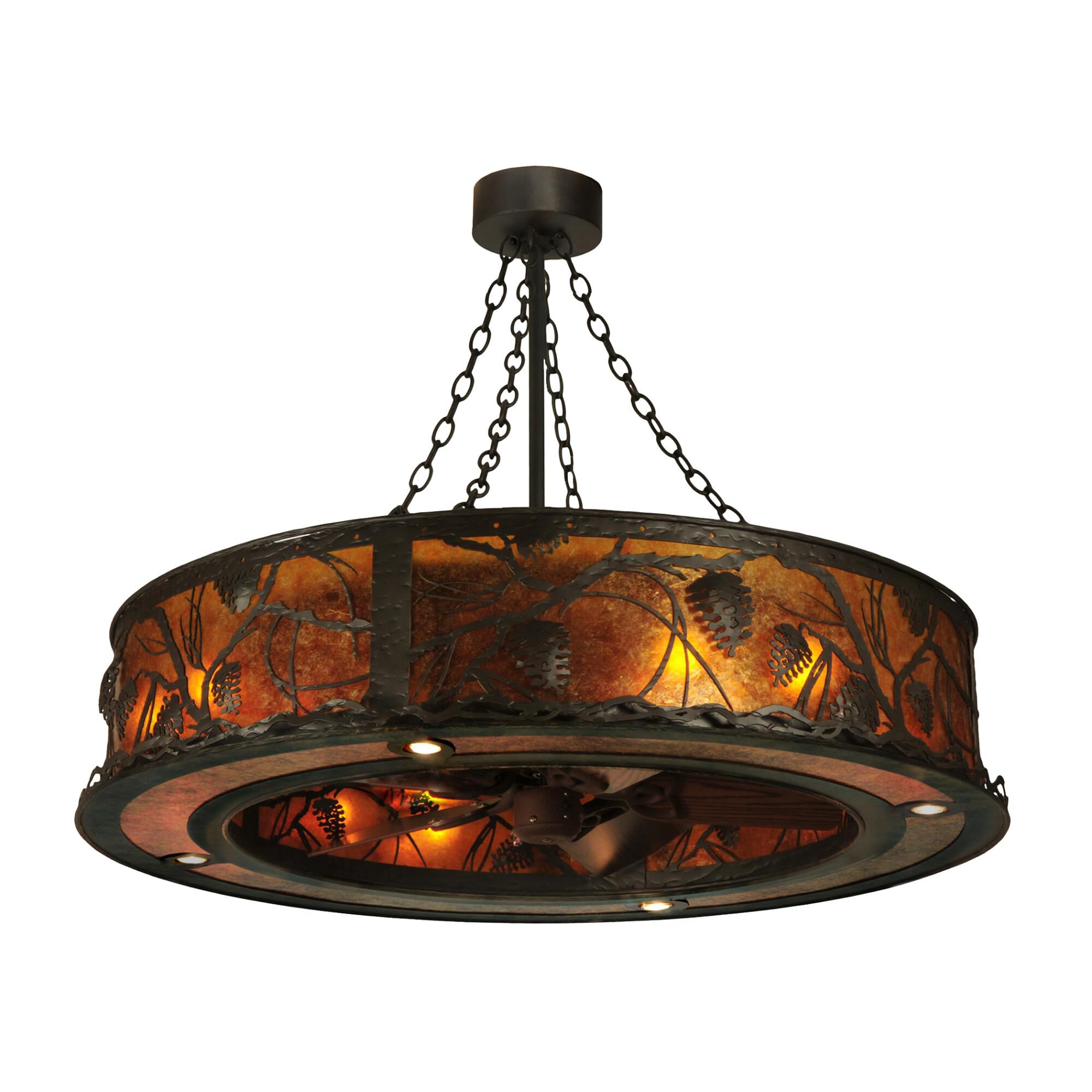 Whispering Pines 45 Inch Chandelier Ceiling Fan by Meyda Lighting