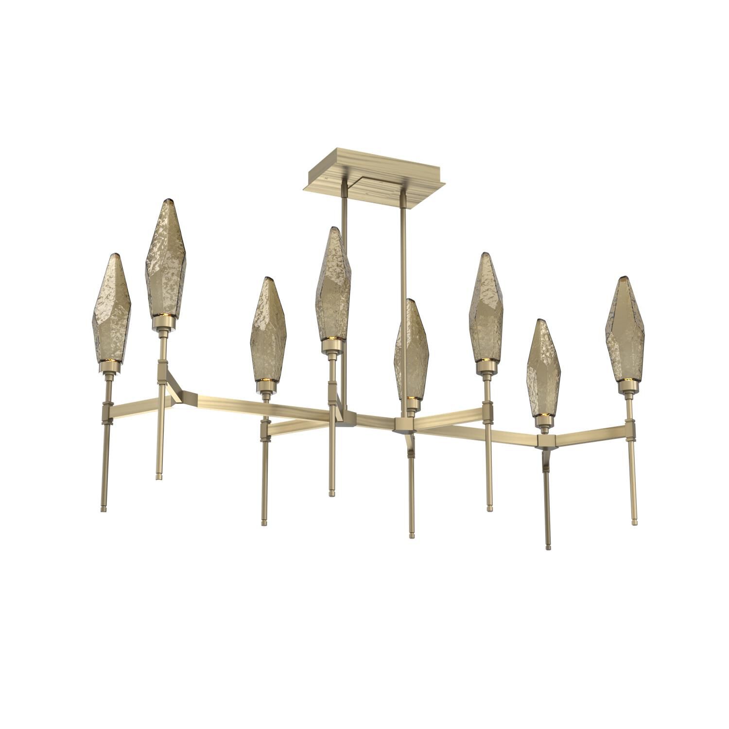 Shown in Heritage Brass finish and Bronze glass