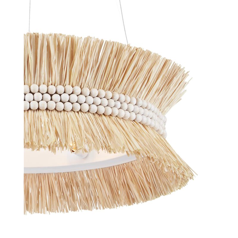 Jamie Beckwith Seychelles 33 Inch 6 Light Chandelier by Currey and Company