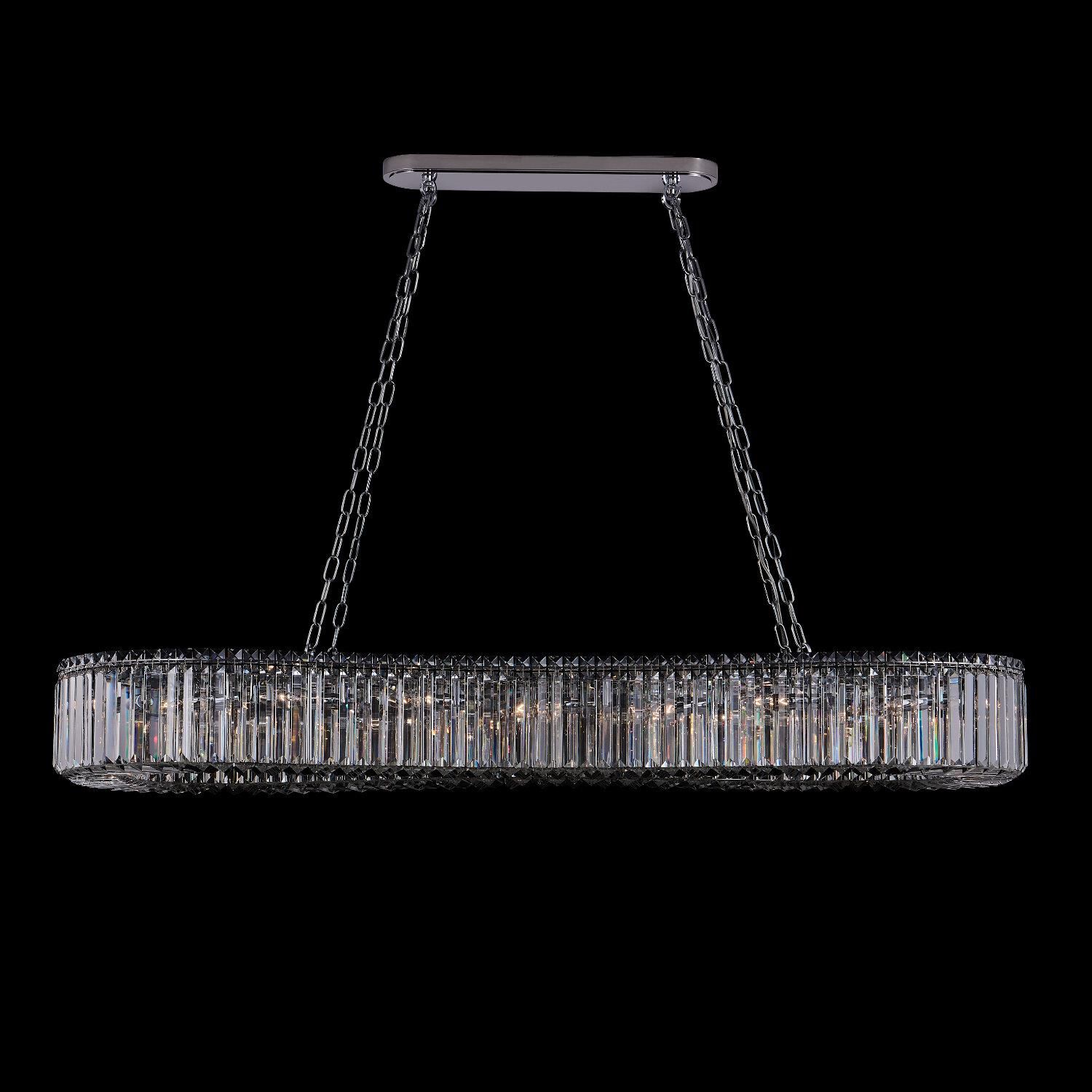 Shown in Polished Chrome finish and Firenze Clear crystal and 0.0 glass and 0.0 shade