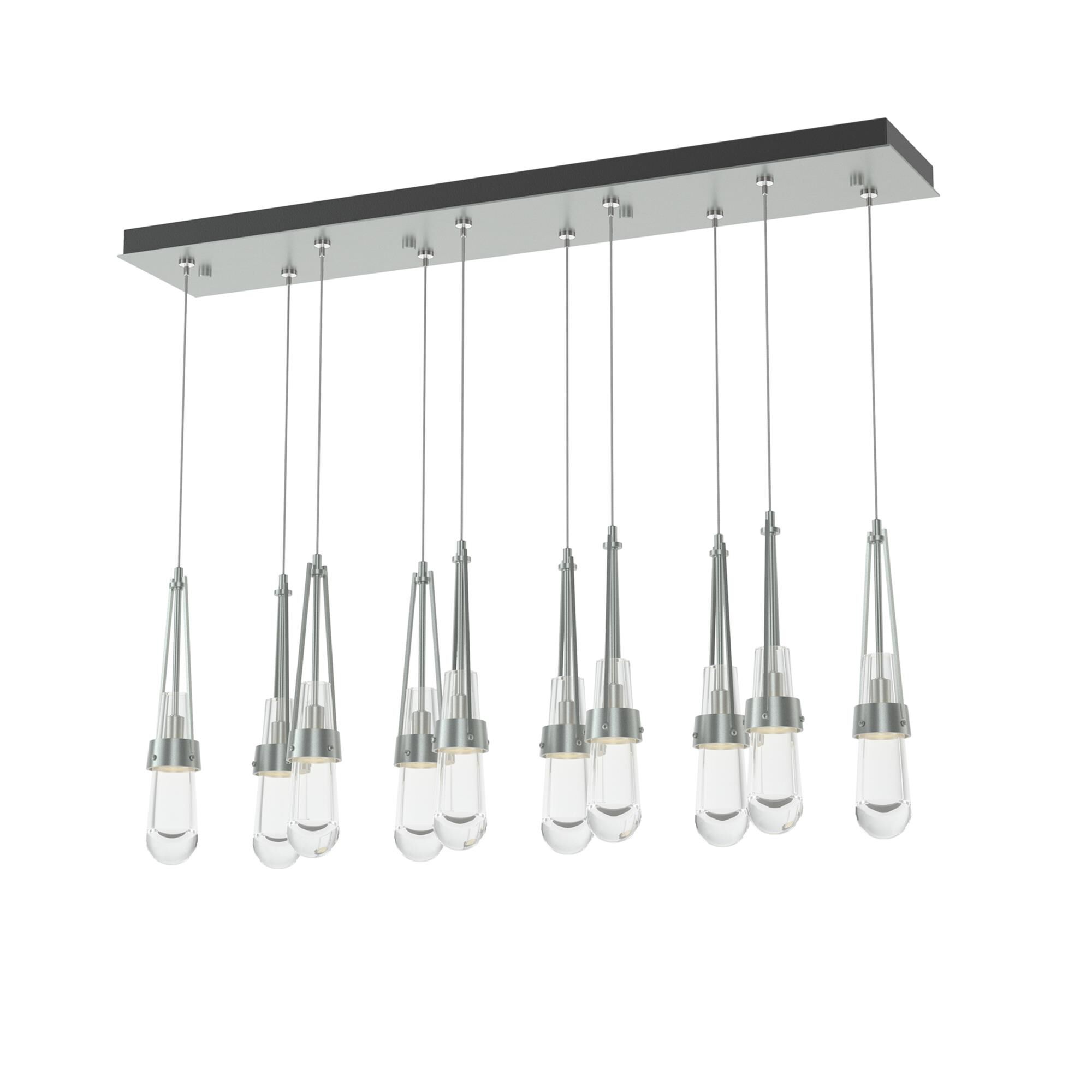 Shown in Vintage Platinum finish and Clear glass