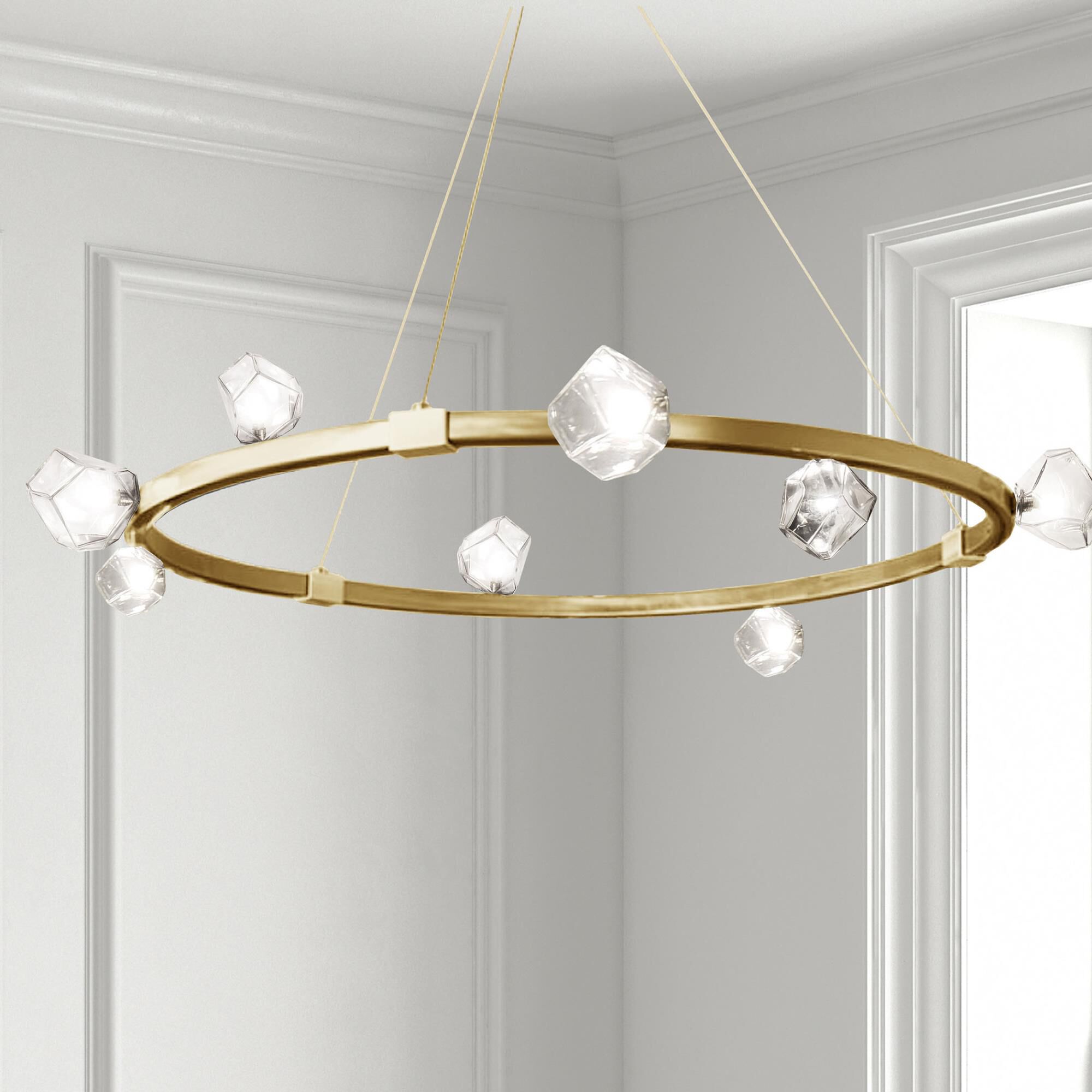 Pearlene 42 Inch 12 Light Chandelier by Dainolite