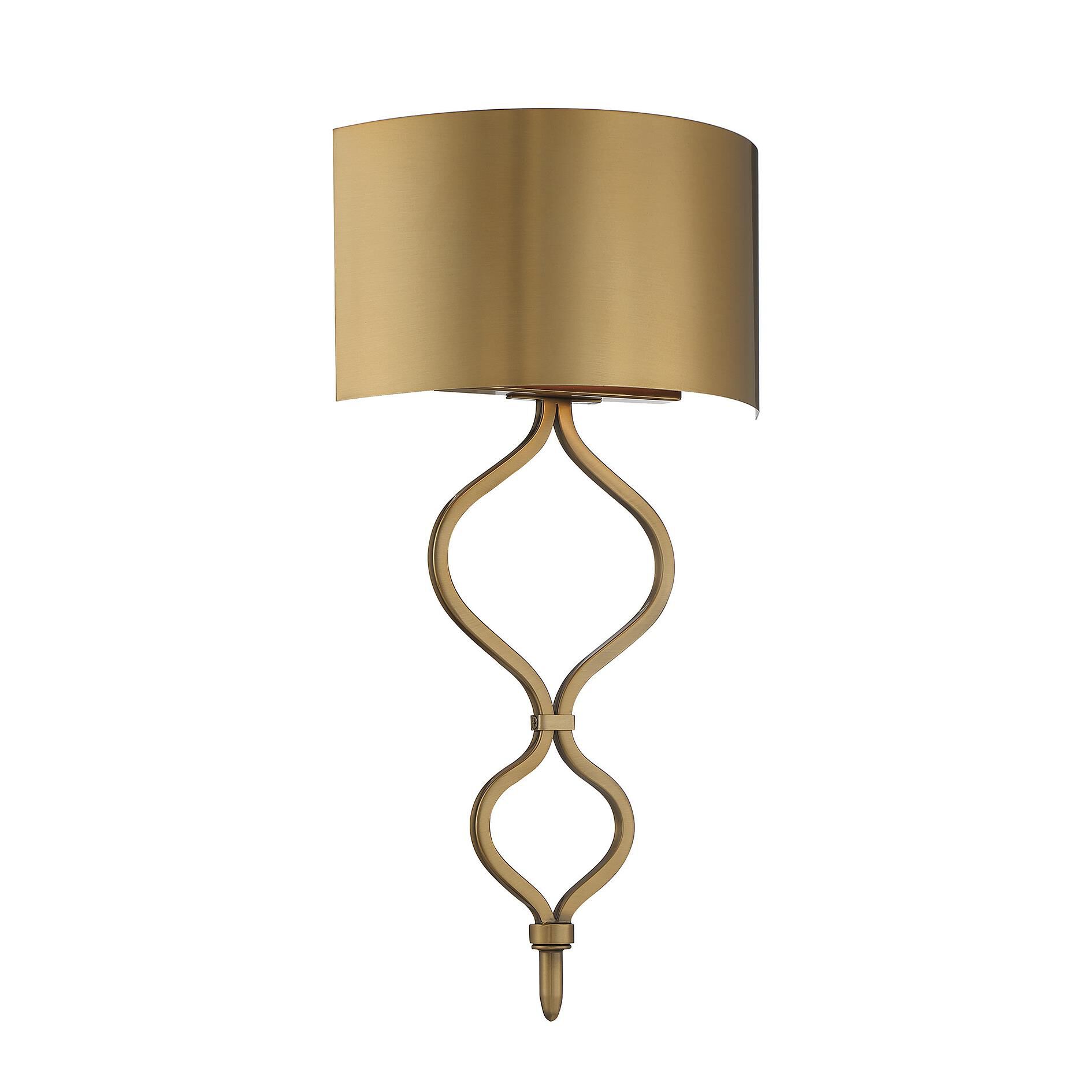 Shown in 
Warm Brass finish and Metal shade