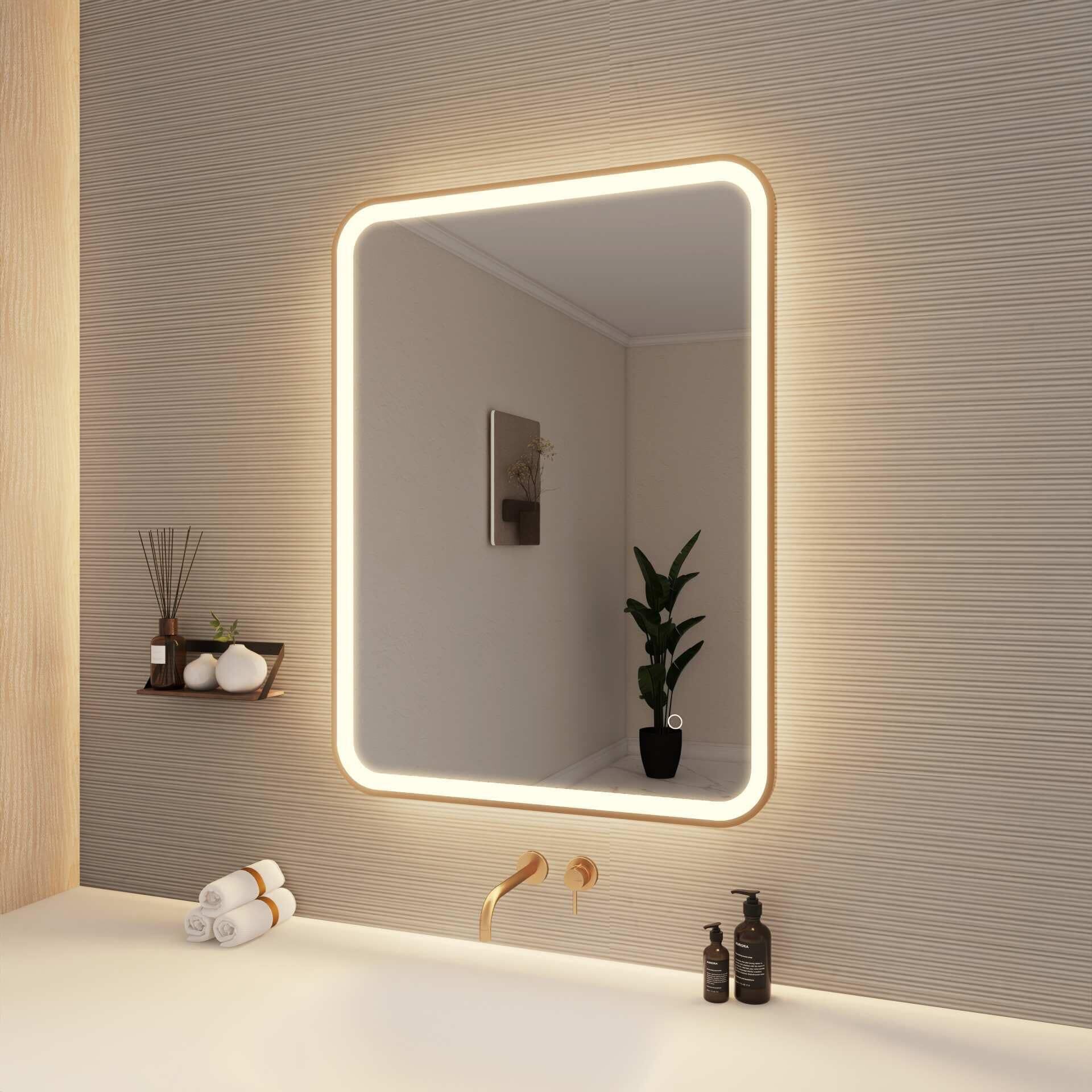 Harmoni 36 Inch Rectangular LED Lighted Mirror by Elegant Decor