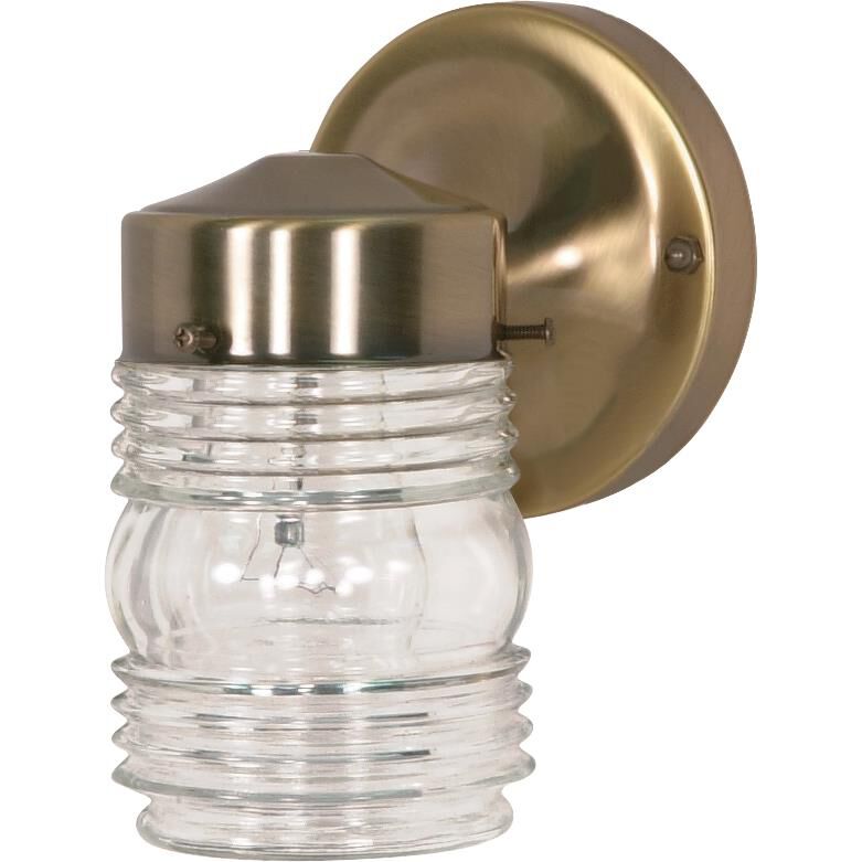 Mason Jar 9 Inch Tall 1 Light Outdoor Wall Light by Nuvo Lighting