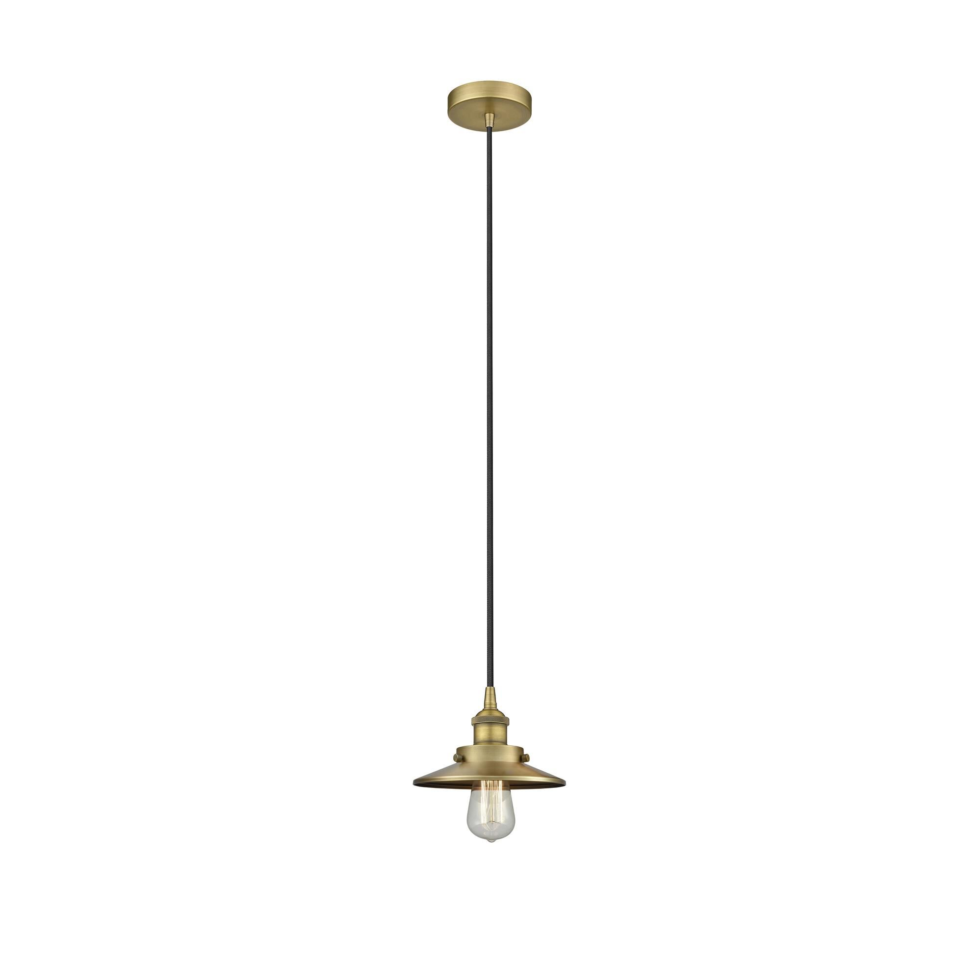 Shown in Brushed Brass finish and Brushed Brass shade