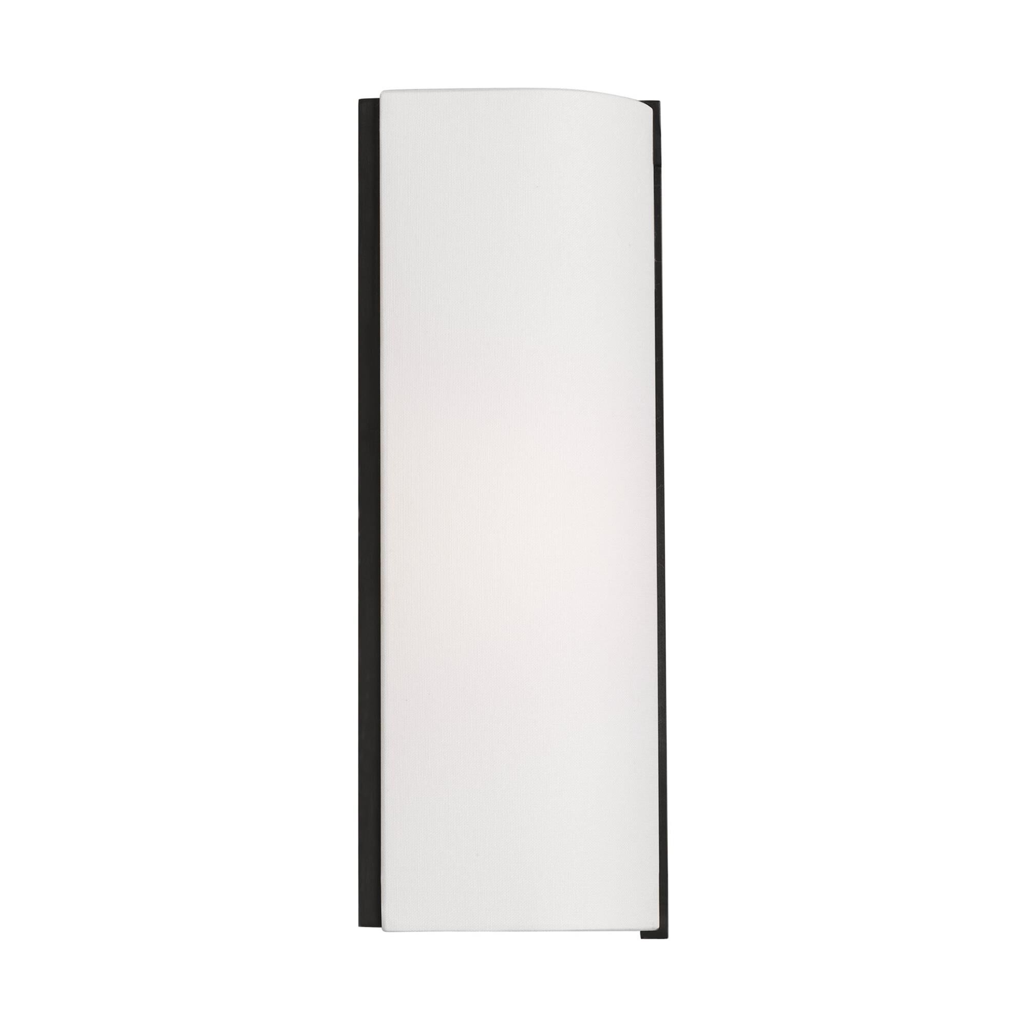 Shown in Aged Iron finish and White Linen shade