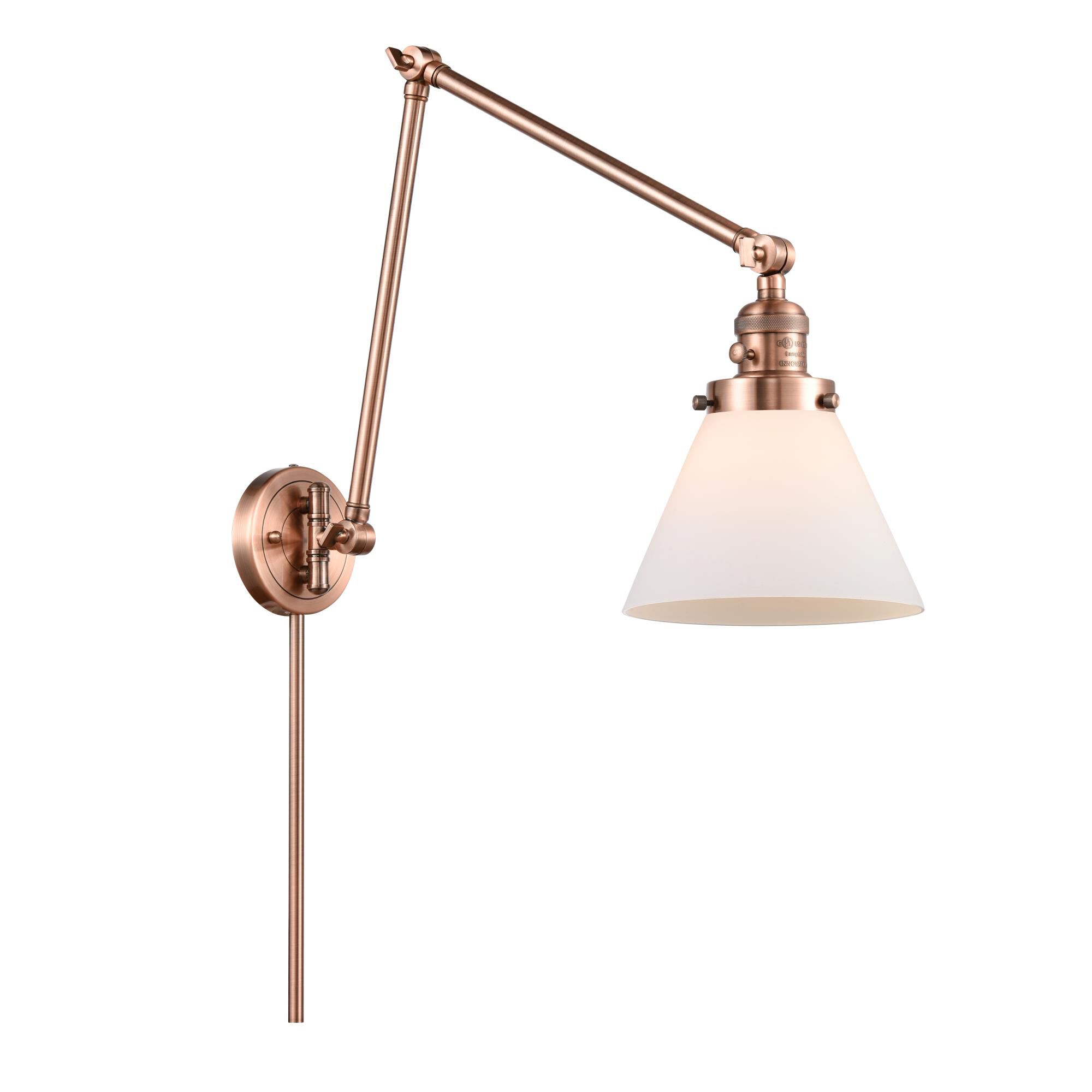 Bruno Marashlian Large Cone LED Wall Swing Lamp by Innovations Lighting
