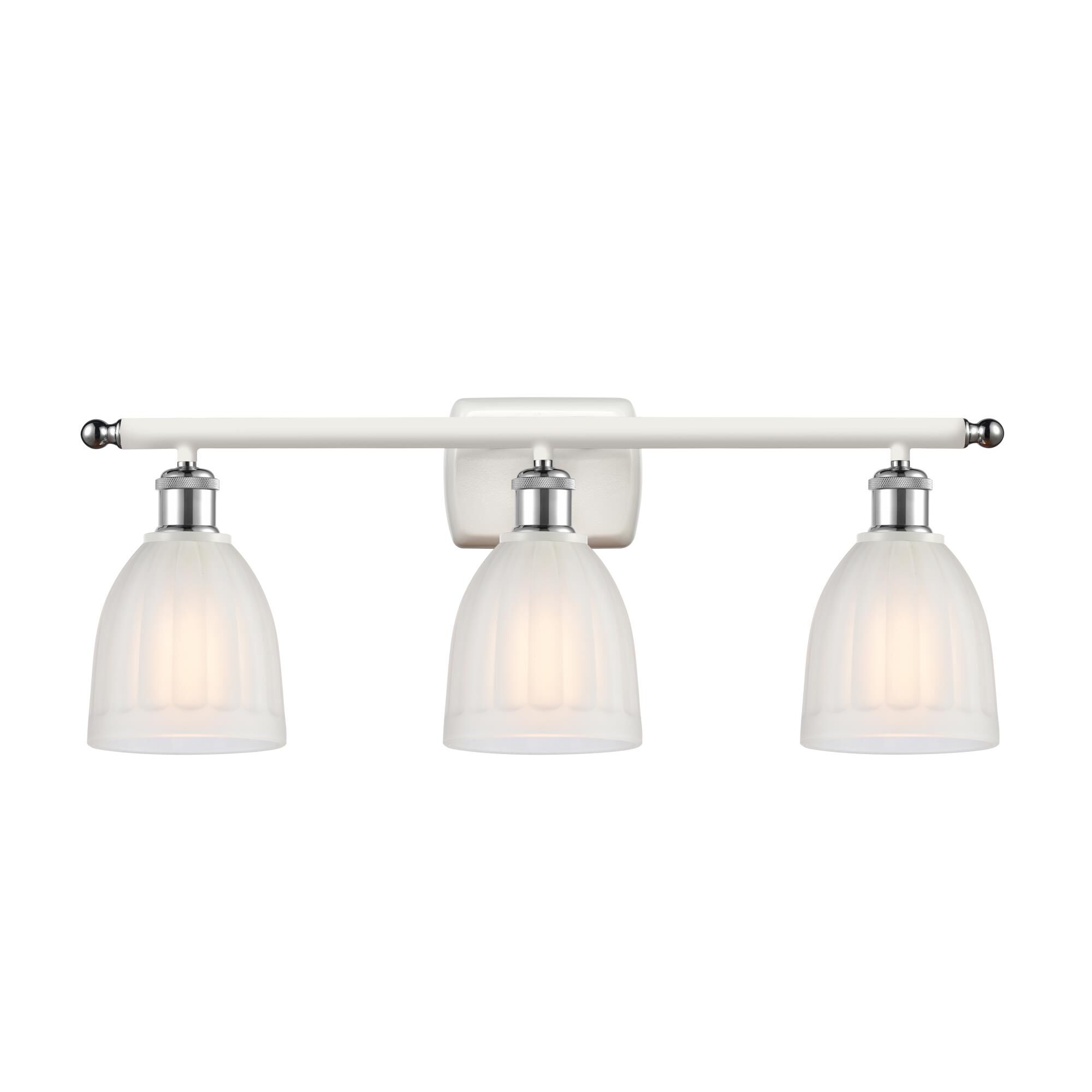 Shown in White And Polished Chrome finish and Drum glass and Glass shade and Polished Chrome accent
