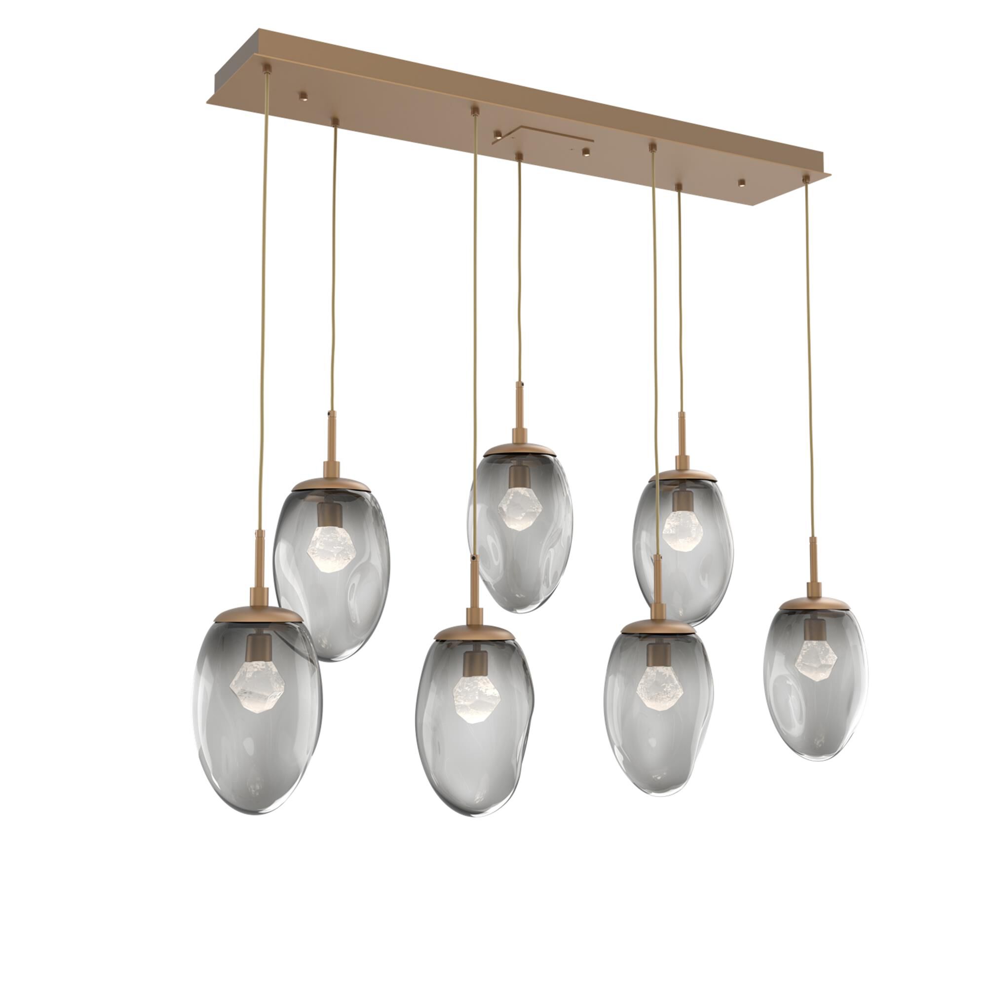 Shown in Novel Brass finish and Zircon Inner And Smoke Outer glass