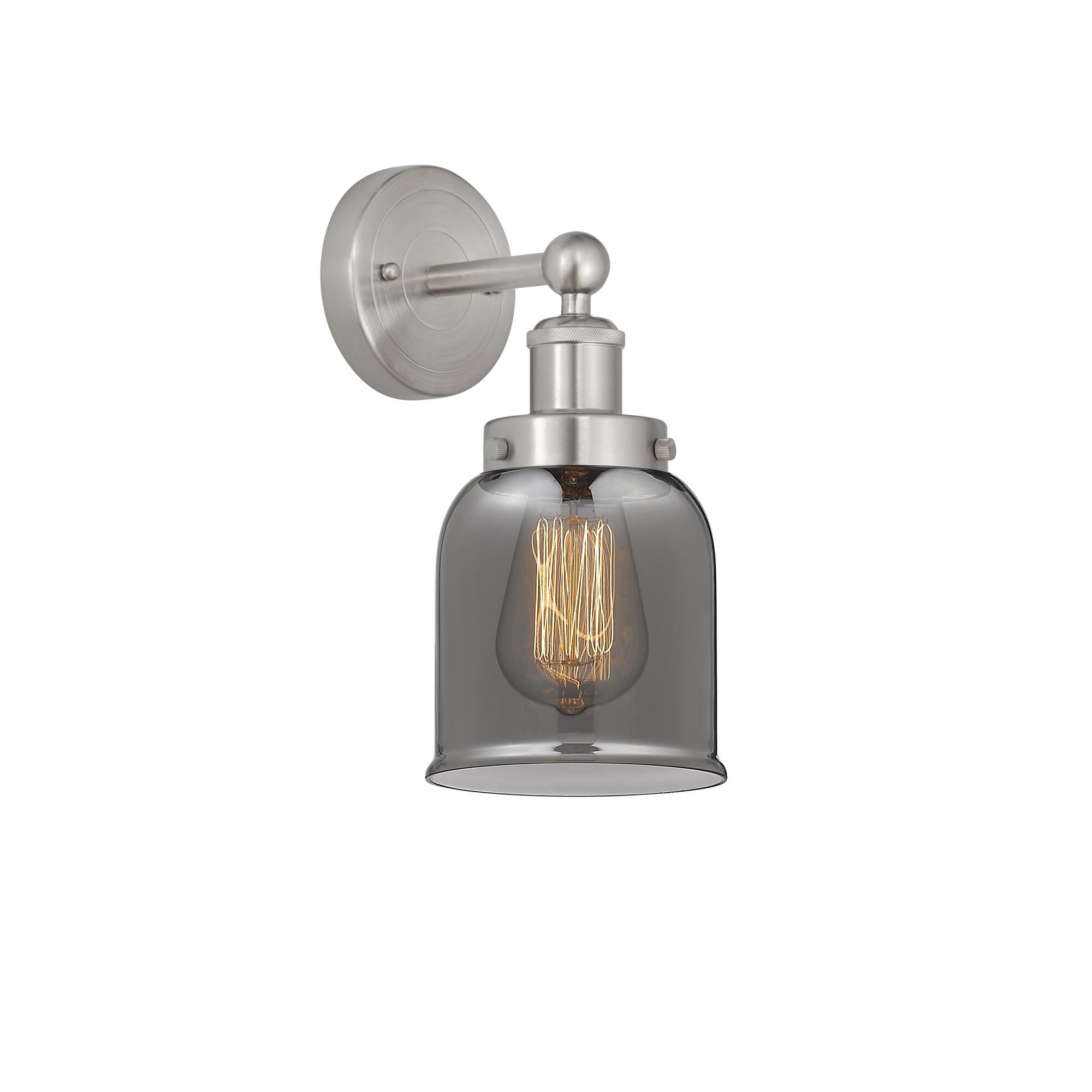 Shown in Brushed Satin Nickel, Plated Smoke finish and Plated Smoke glass and Plated Smoke Glass shade