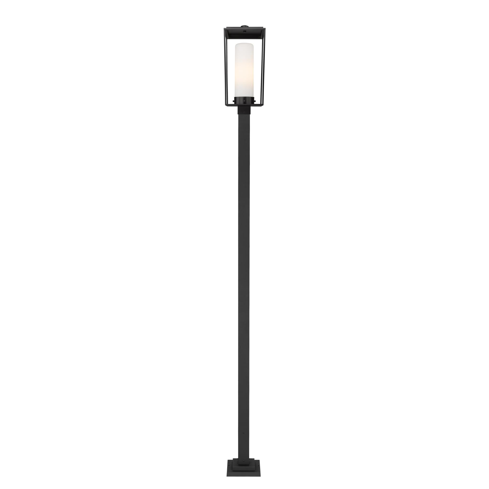 Shown in Black finish and Glass shade