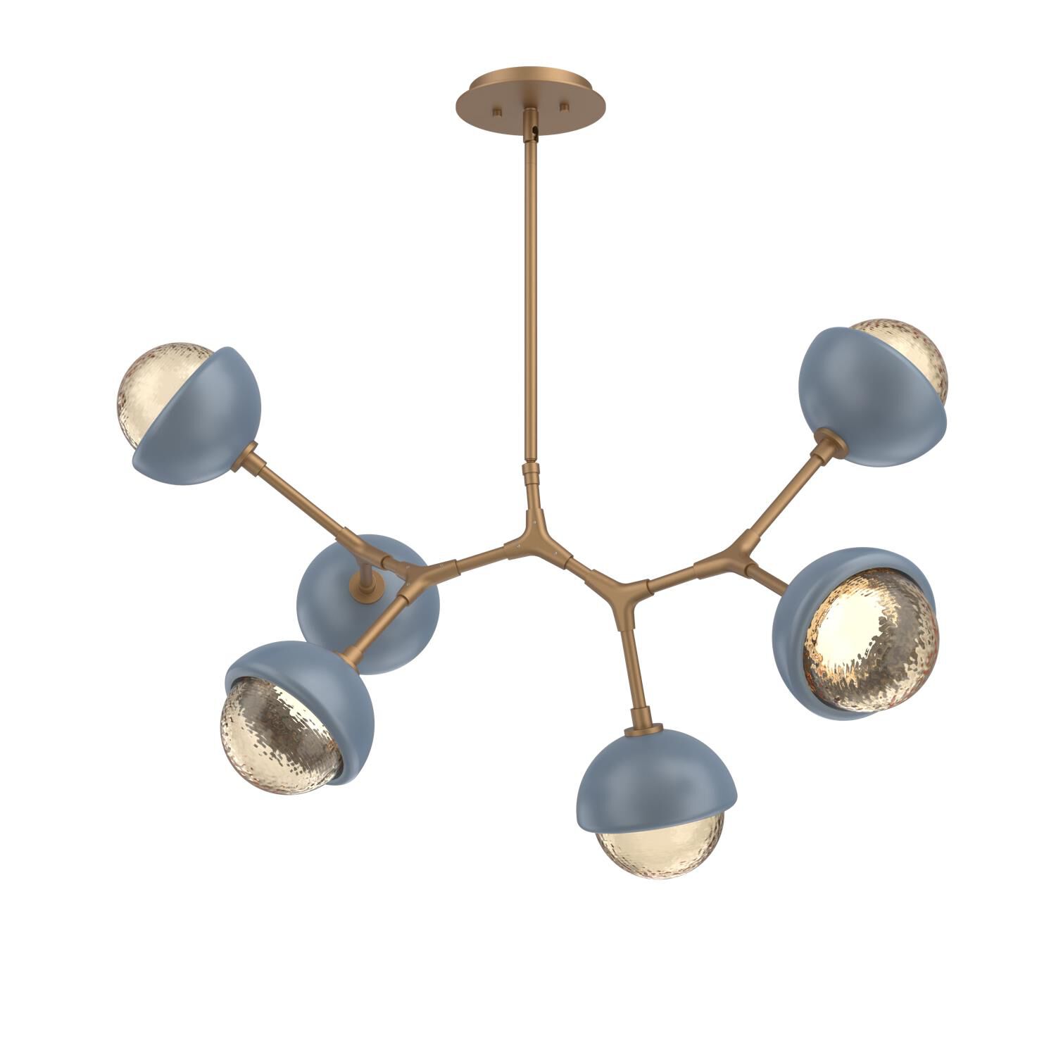 Levi Wilson Cabochon 31 Inch Linear Suspension Light by Hammerton Studio