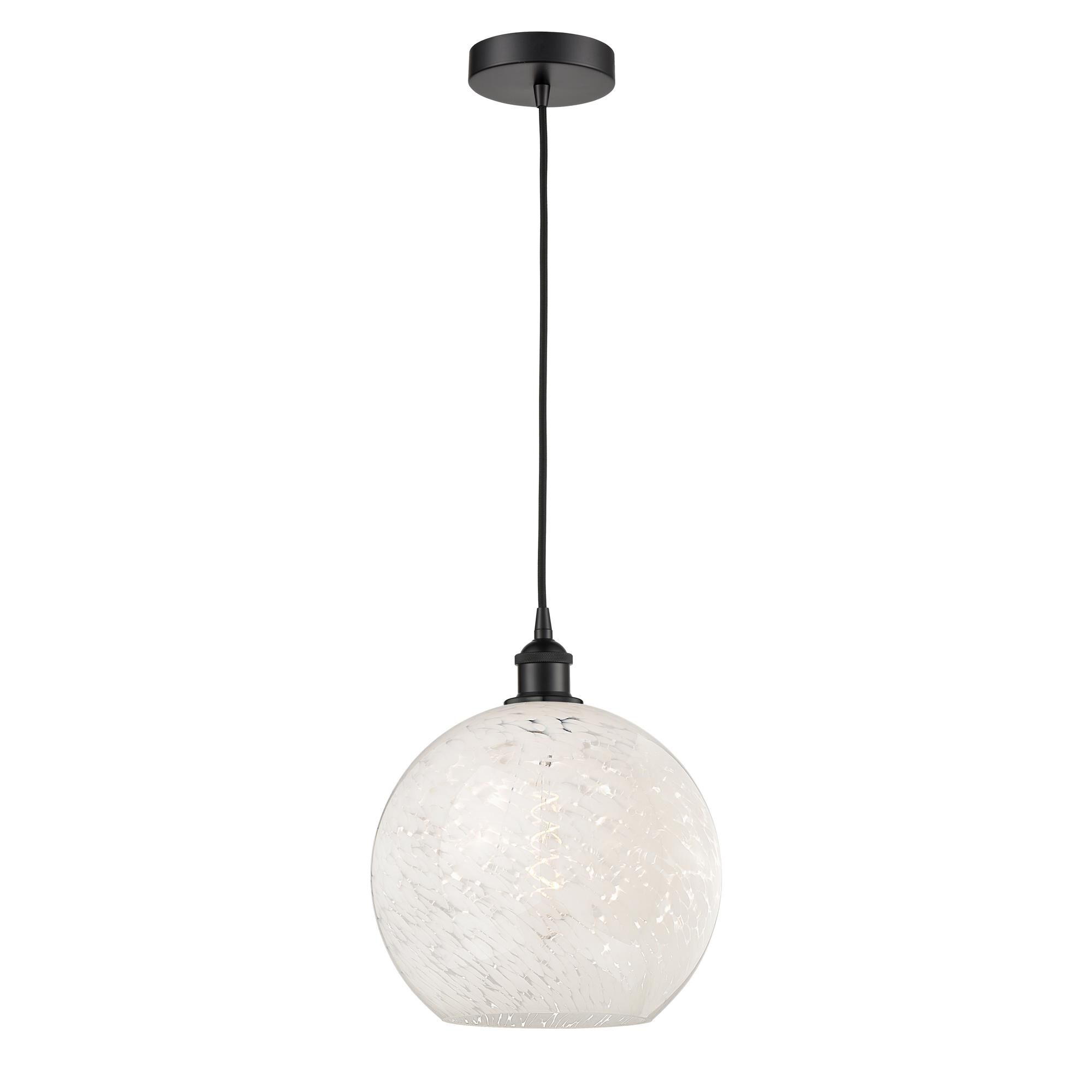 Bruno Marashlian White Mouchette 12 Inch Mini Pendant by Innovations Lighting