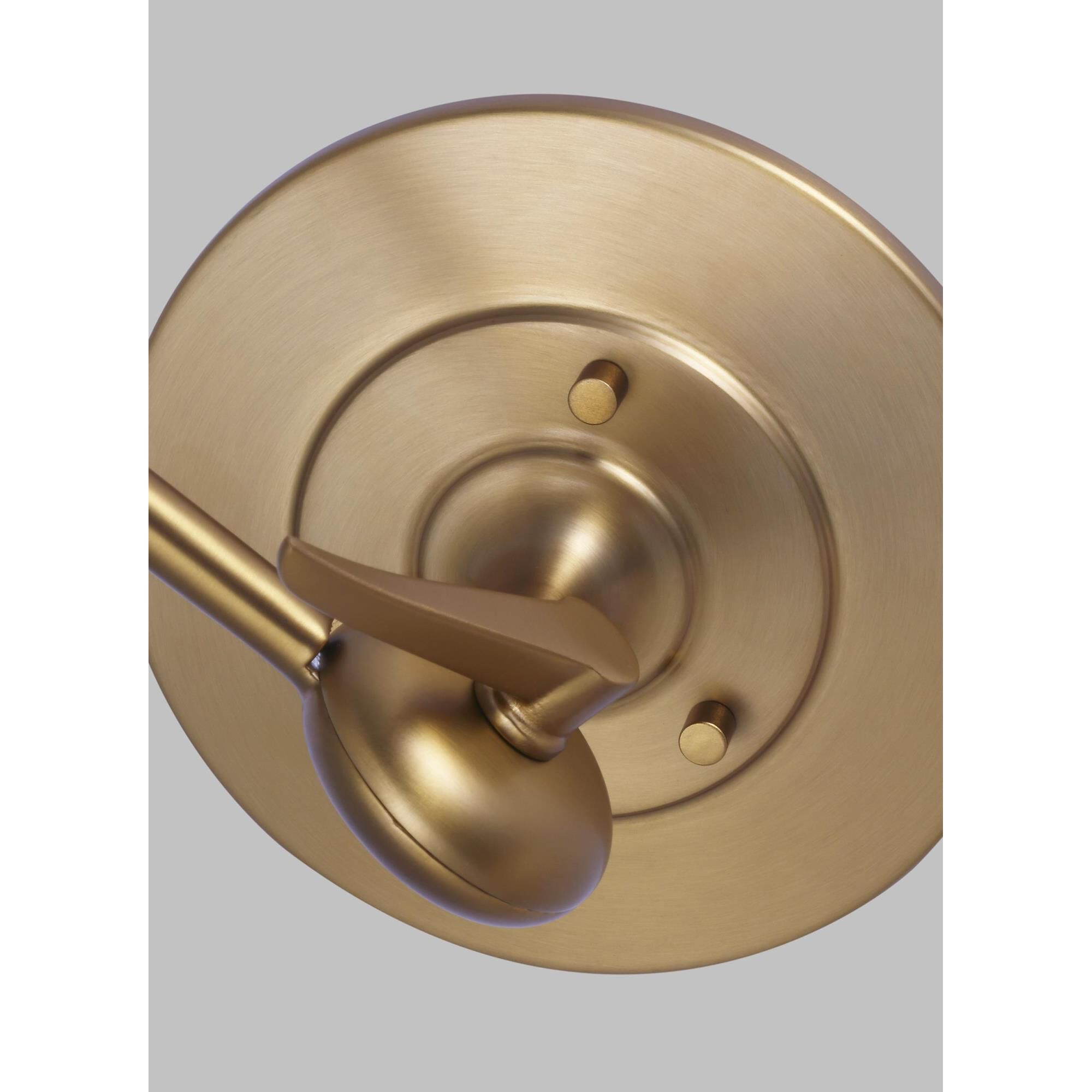 Shown in Burnished Brass finish and Midnight Black Fabric shade