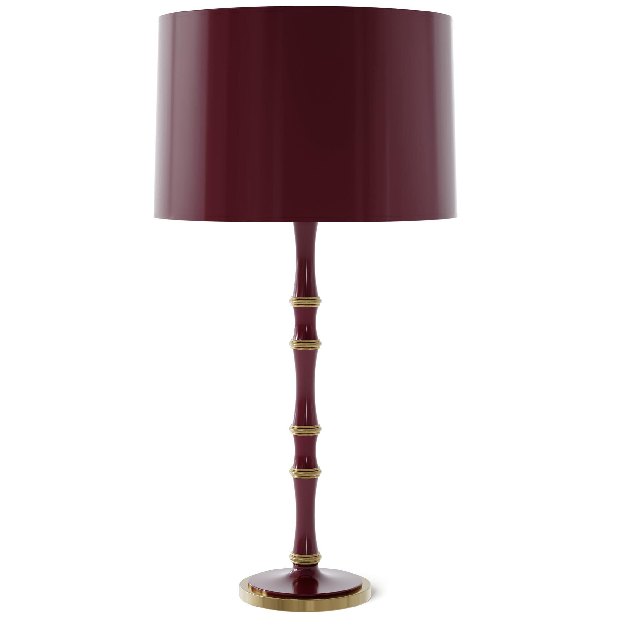 Shown in Sugar Plum finish and Celadon shade and Modern Brass  accent
