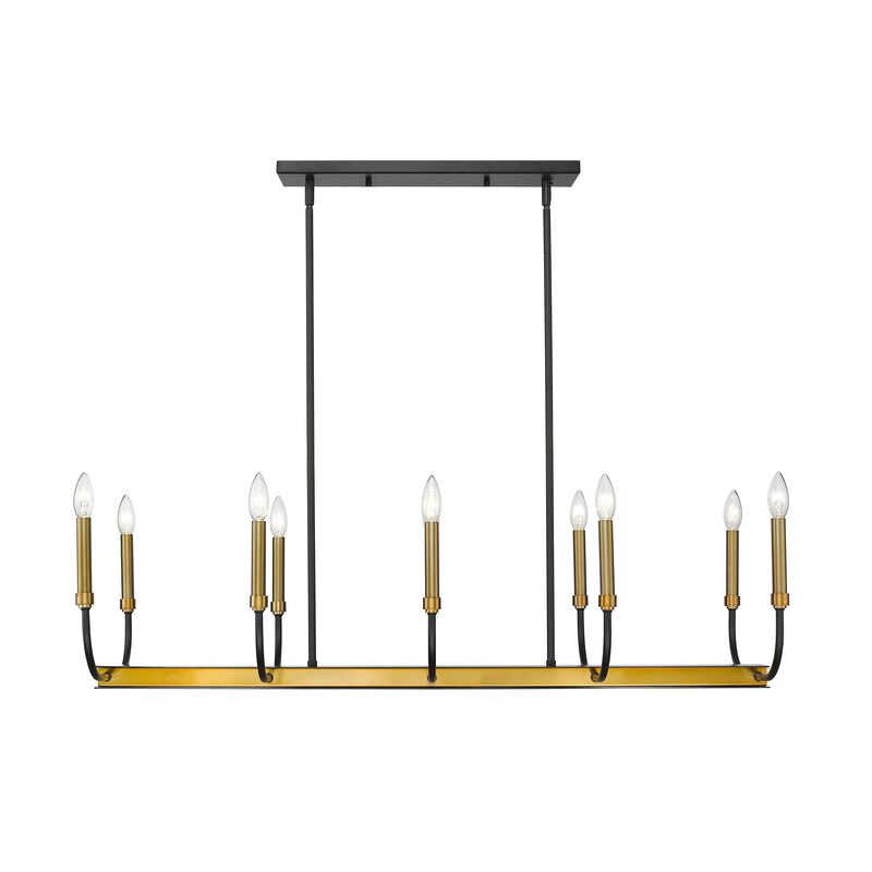 Haylie 44 Inch 10 Light Linear Suspension Light by Z-Lite