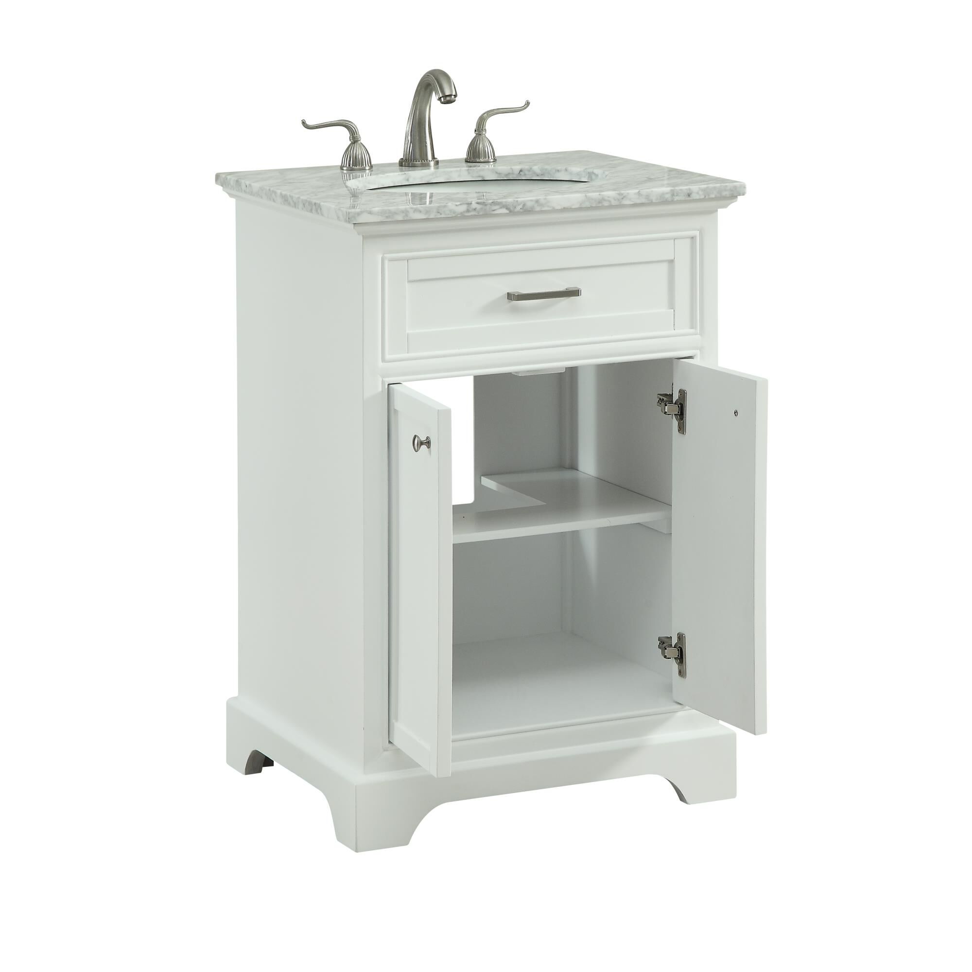 Shown in White finish