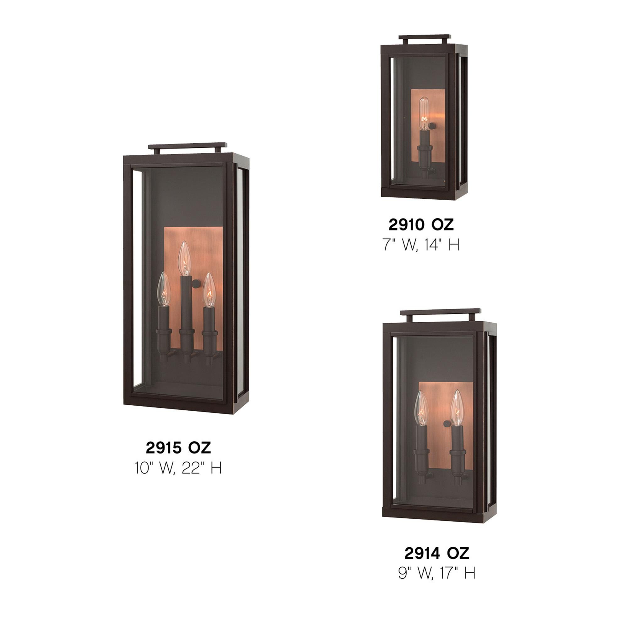 Shown in Oil Rubbed Bronze finish and Clear glass