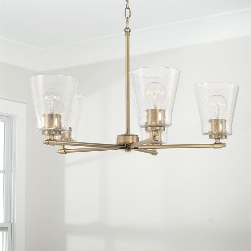Baker 27 Inch 5 Light Chandelier by Homeplace by Capital Lighting Fixture Company - Clearance