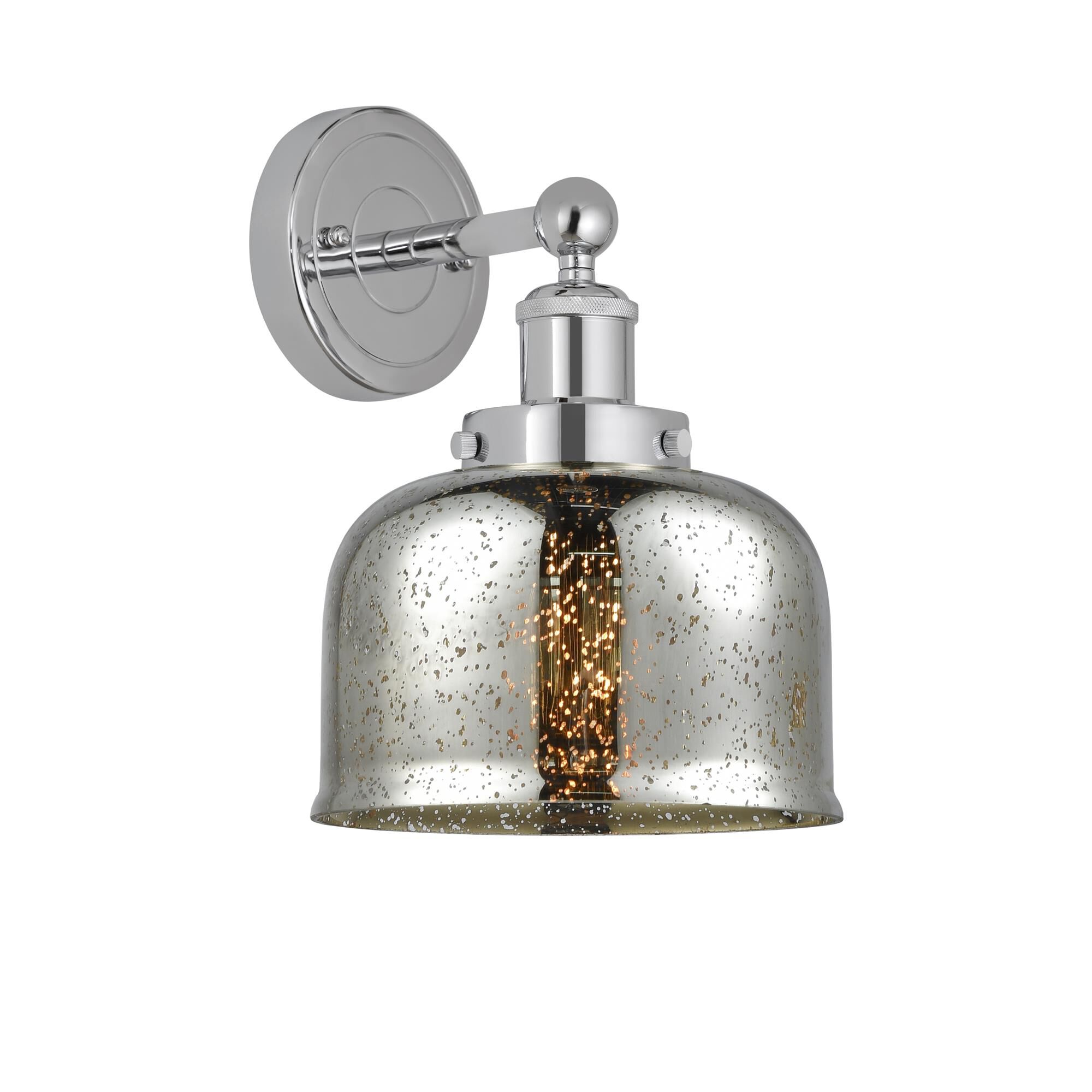 Shown in Polished Chrome, Mercury finish and Mercury glass and Mercury Glass shade