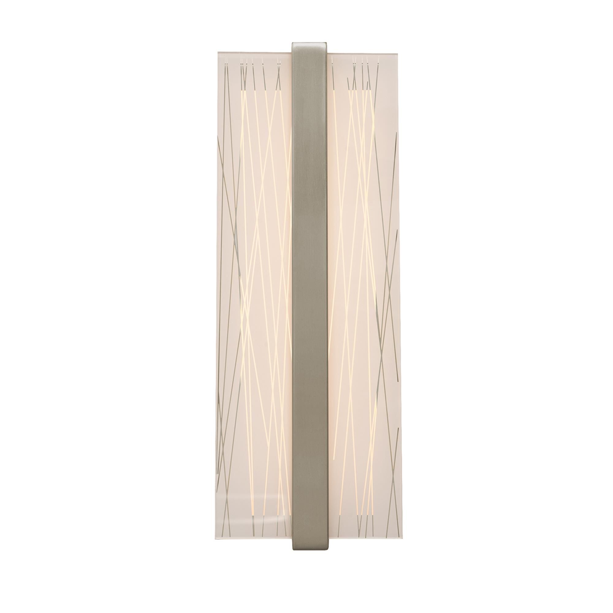 Shown in Satin Nickel finish and Frosted Clear Acrylic glass