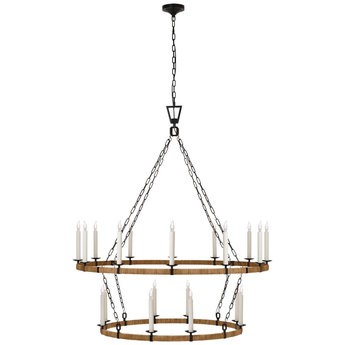 Chapman & Myers Darlana Wrapped 52 Inch 20 Light LED Chandelier by Visual Comfort Signature Collection