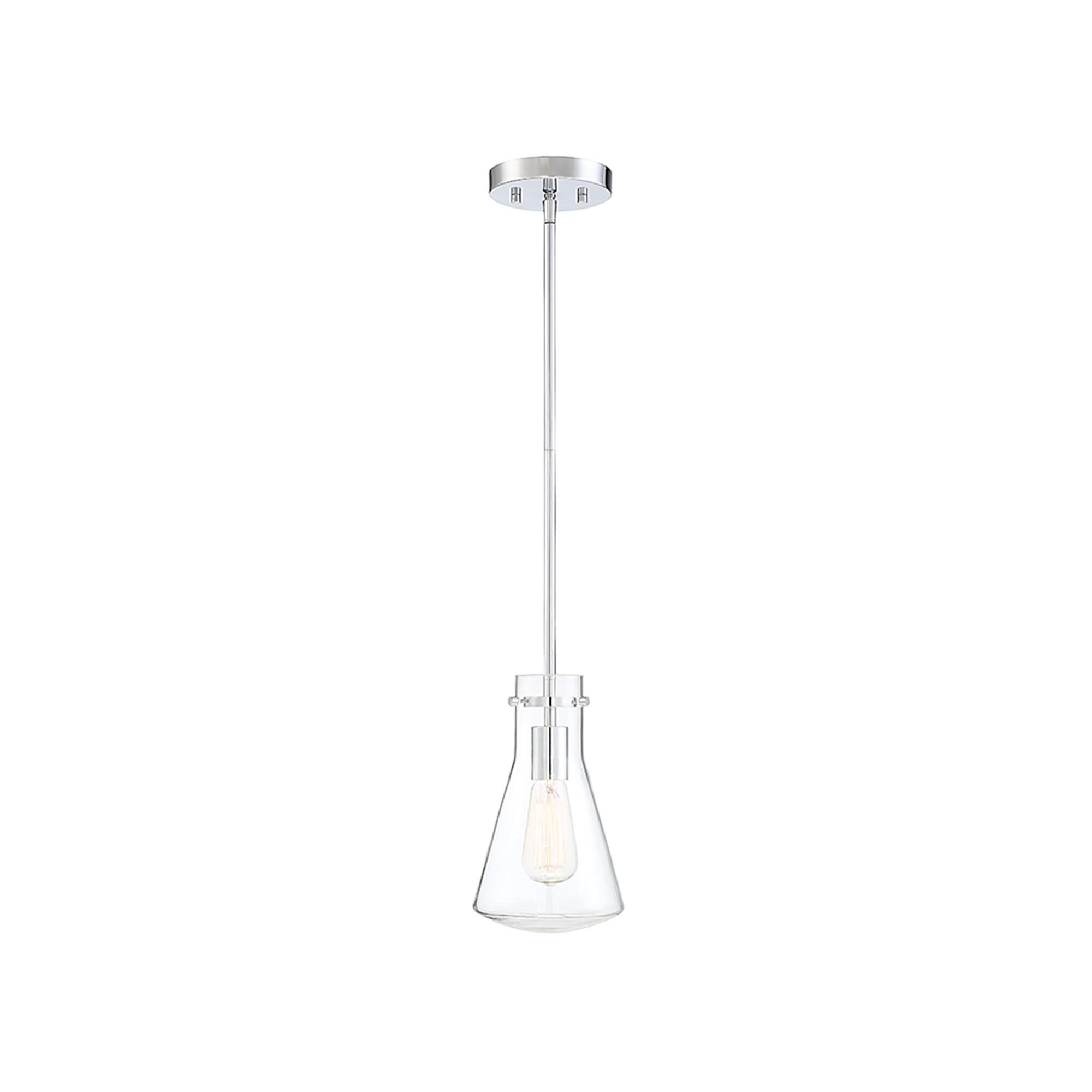Shown in Chrome finish and Clear glass