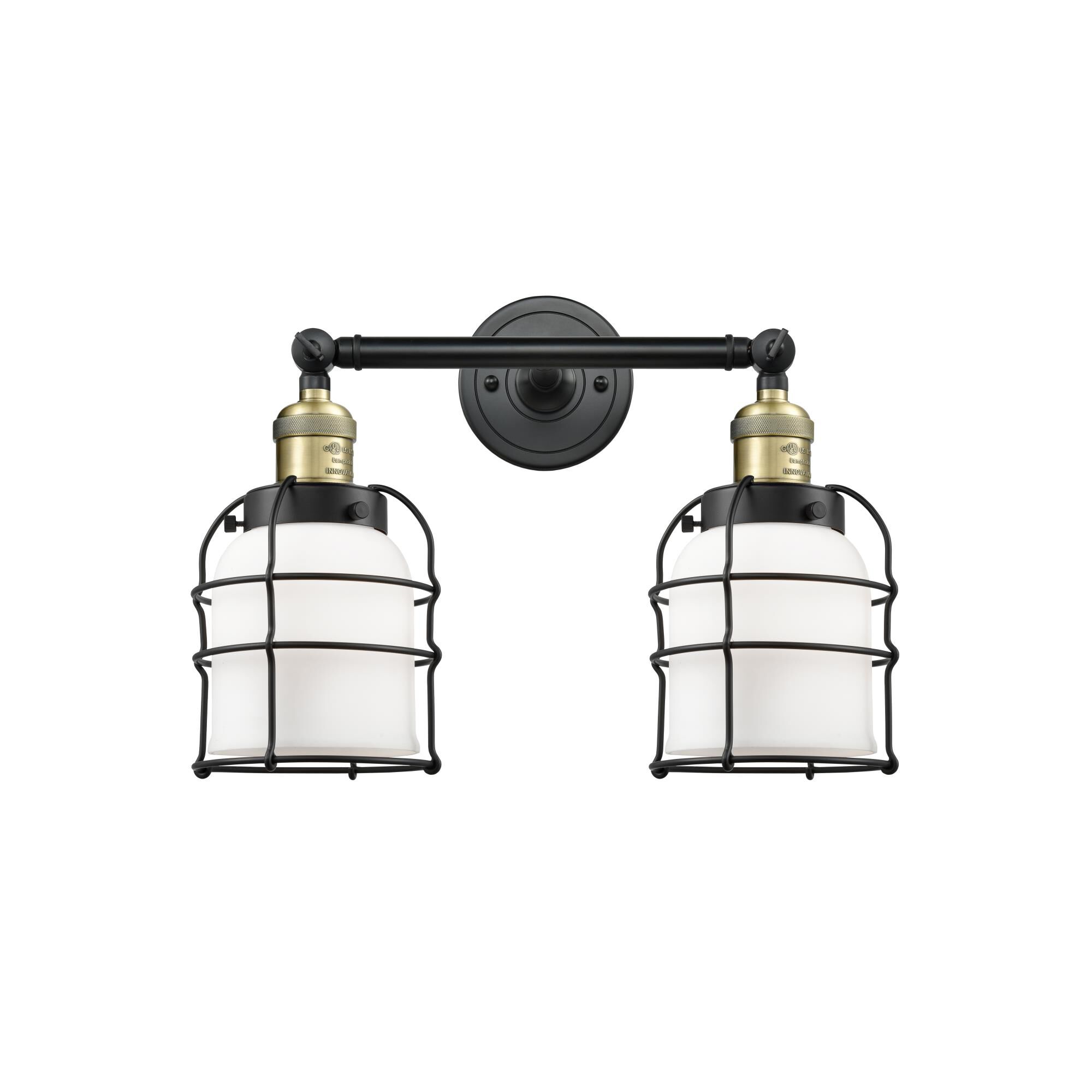 Bruno Marashlian Small Bell Cage 16 Inch 2 Light Bath Vanity Light by Innovations Lighting