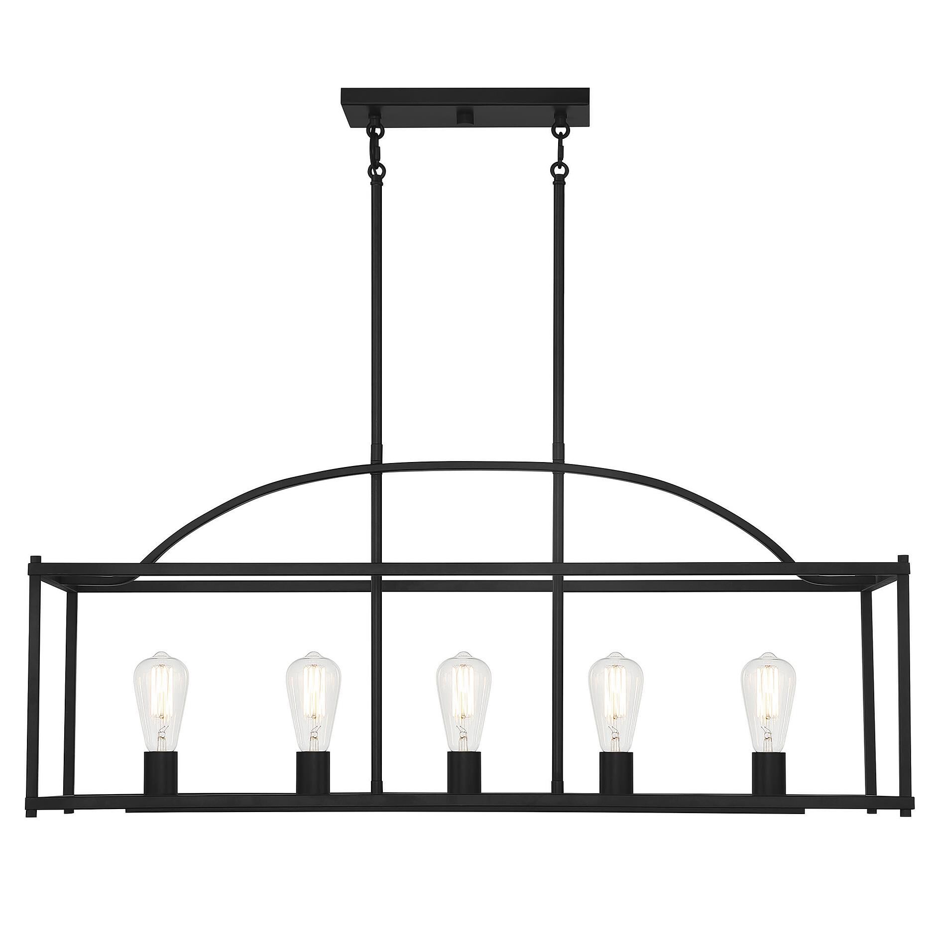 Palladian 38 Inch 5 Light Linear Suspension Light by Savoy House
