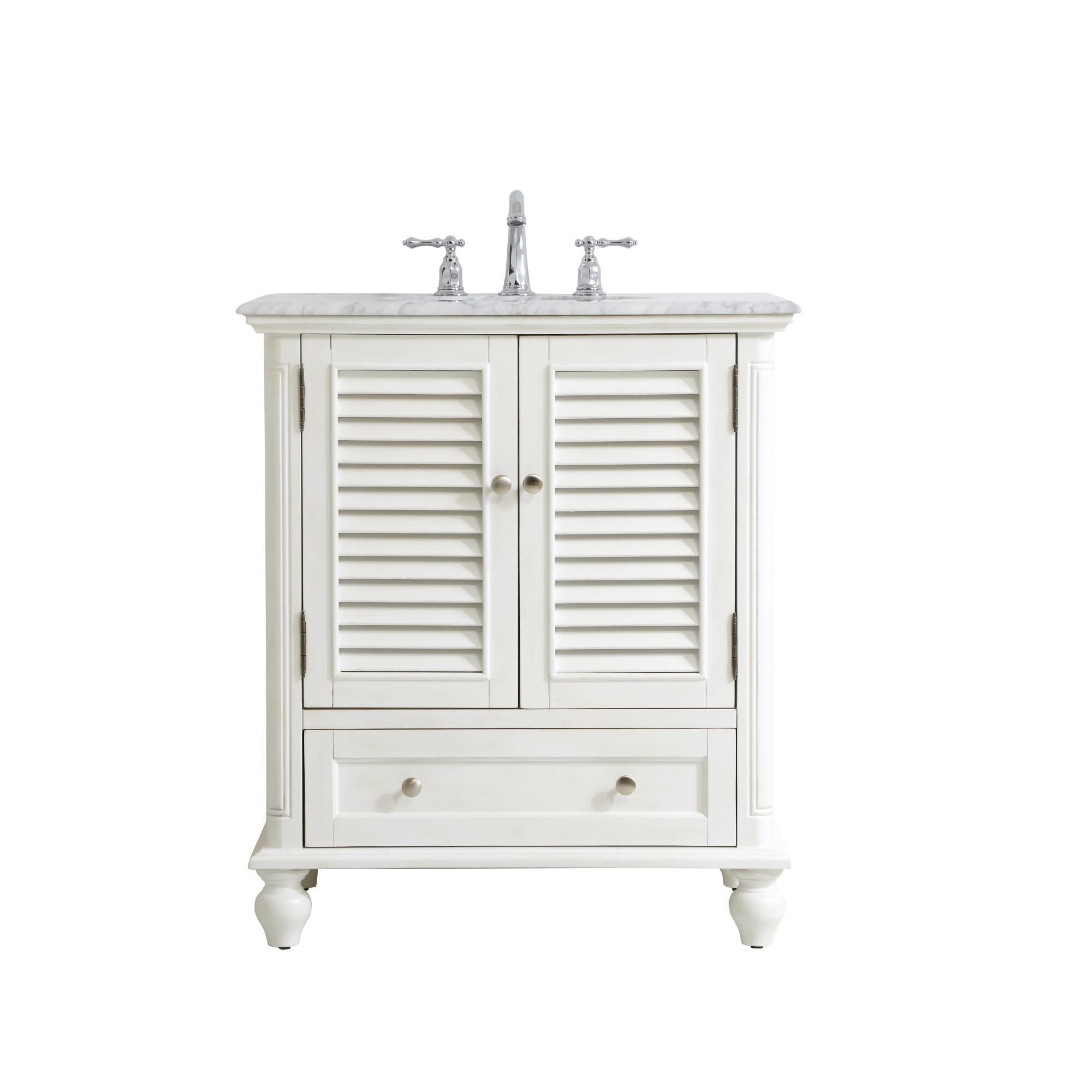 Shown in Antique White finish